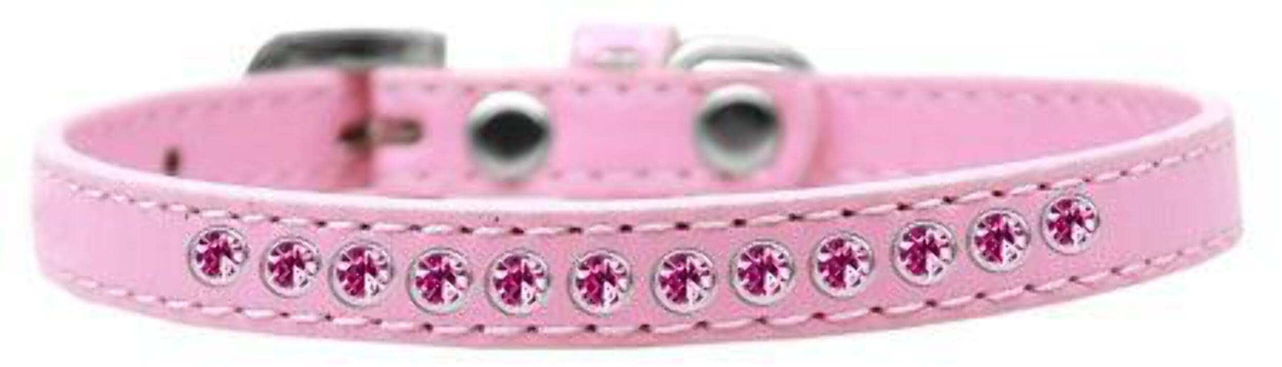 Dog, Puppy & Pet Fashion Collar, Bright Pink Crystal Rimsets Lavender 8
