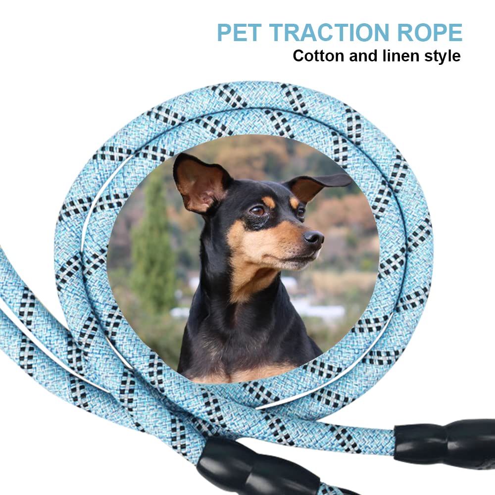Heavy Duty 3 Dog Leash - No Tangle, Multiple Dog Leash With Detachable 360 Swivel, Soft Padded Handle, Reflective For Walking &