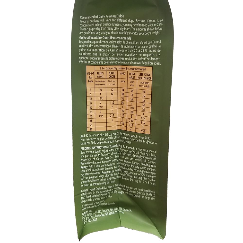 CARNA4 All Life Stages Duck Formula Dry Dog Food (3 Pound, Duck)
