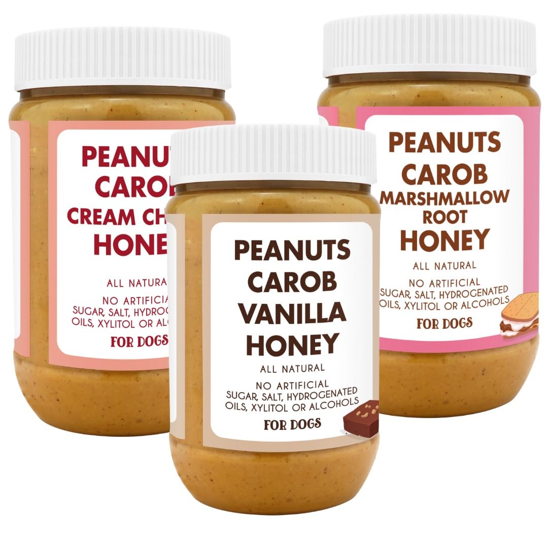 BUDDY BUDDER Red Velvet + Brownie Butter + Gimme SMores, 100% Natural Dog Peanut Butter, Healthy Dog Treat, Made in USA (Set of