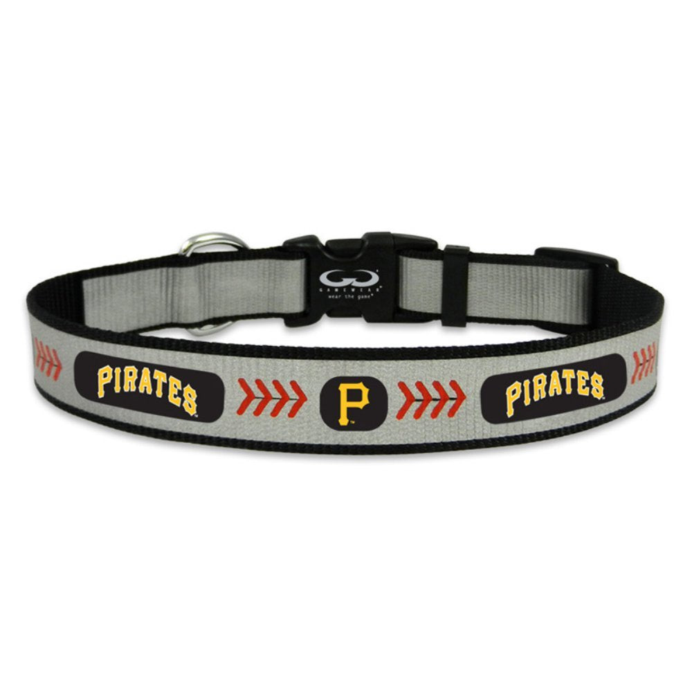 MLB Pittsburg Pirates Baseball Pet Collar, Large, Reflective