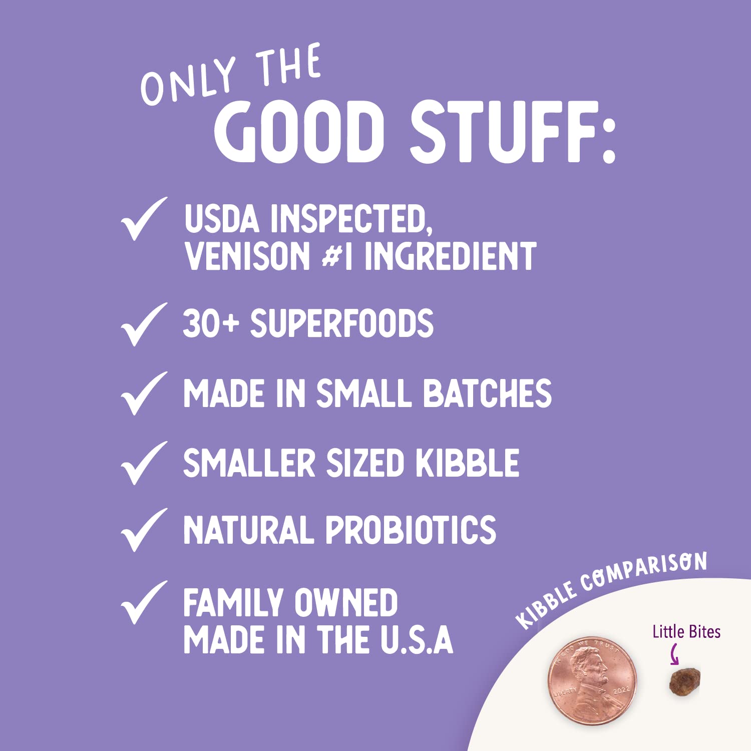 Health Extension Grain Free Venison & Sweet Potato Recipe Little Bites (3.5 lb / 1.59 kg) - Lean Protein Formula for Dogs with P