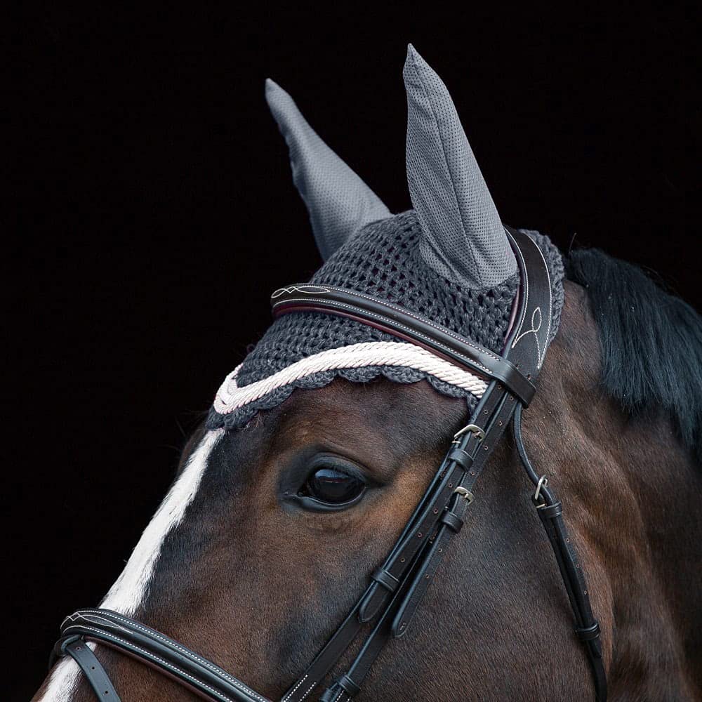 Horze Windsor Ear Net - Peacoat Dark Blue - Horse