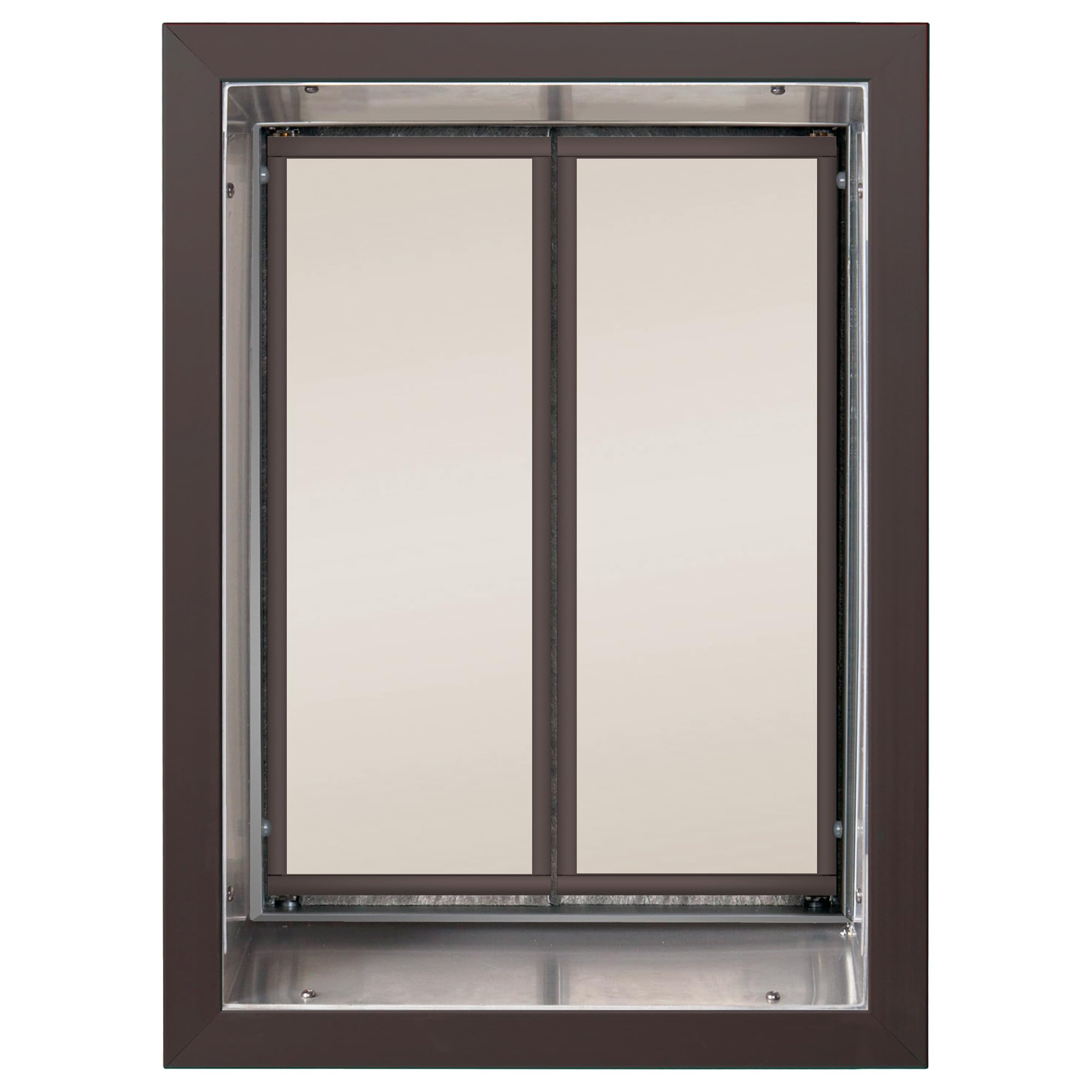 Plexidor Bronze Wall Mount Pet Doors for Cats and Dogs - Energy Efficient - Security Friendly