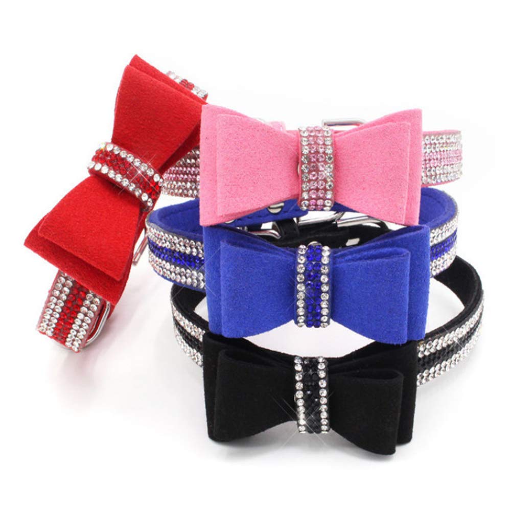 Dog Collar With Bowtie For Girls Medium