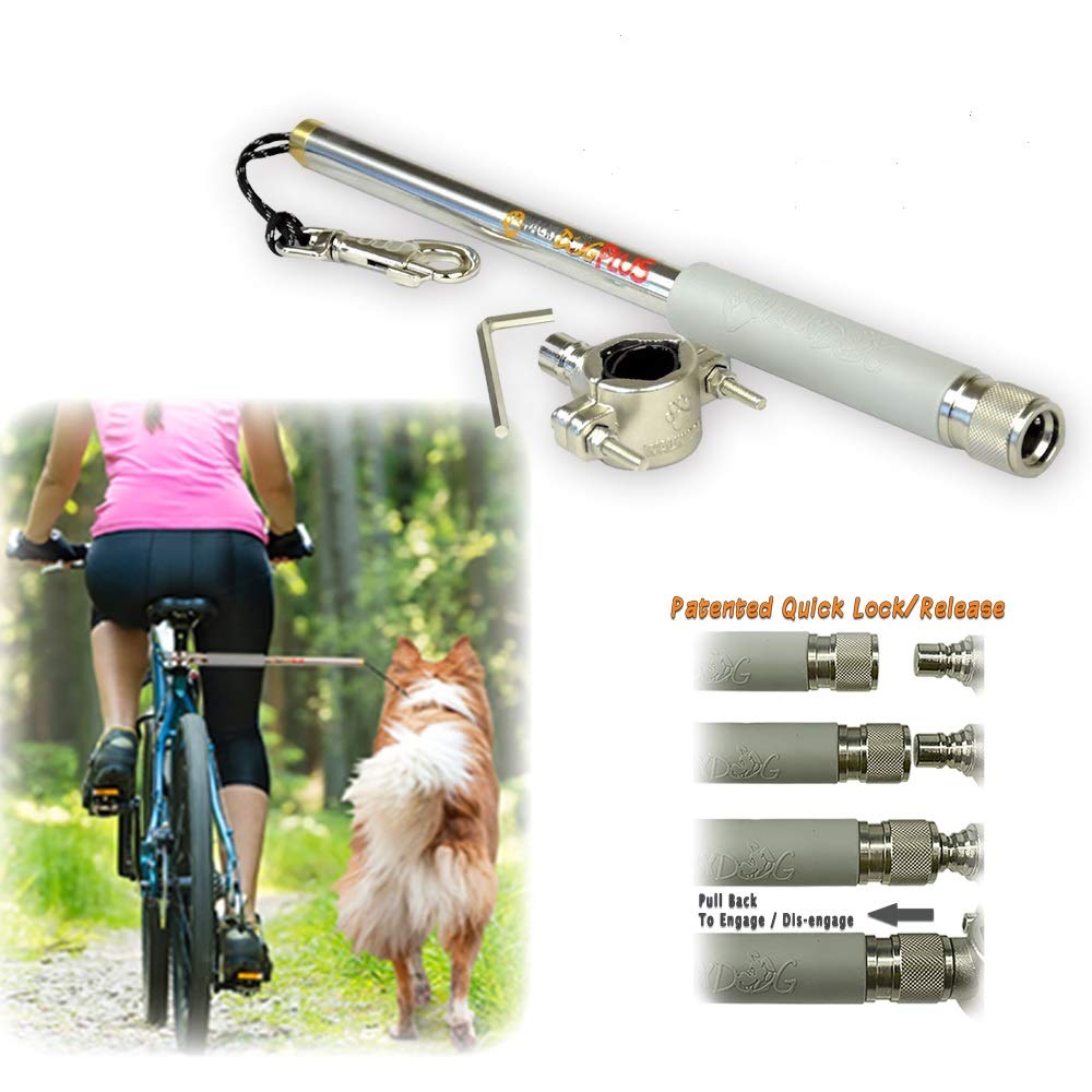 Walky Dog Leash Bike Attachment Plus Leash Hands Free Dog Bicycle Exerciser Leash 550-Lbs Pull Strength Paracord Leash Military Grade