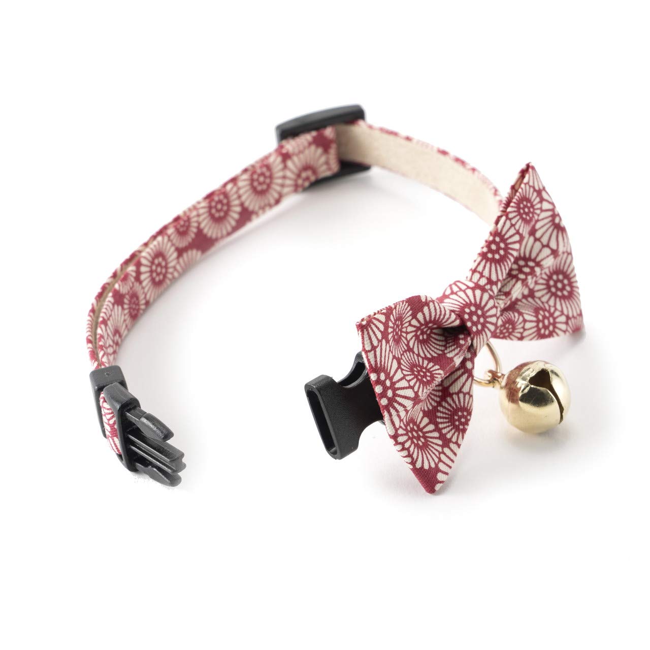 Necoichi Kiku Ribbon Bow Tie Cat Collar (Red)