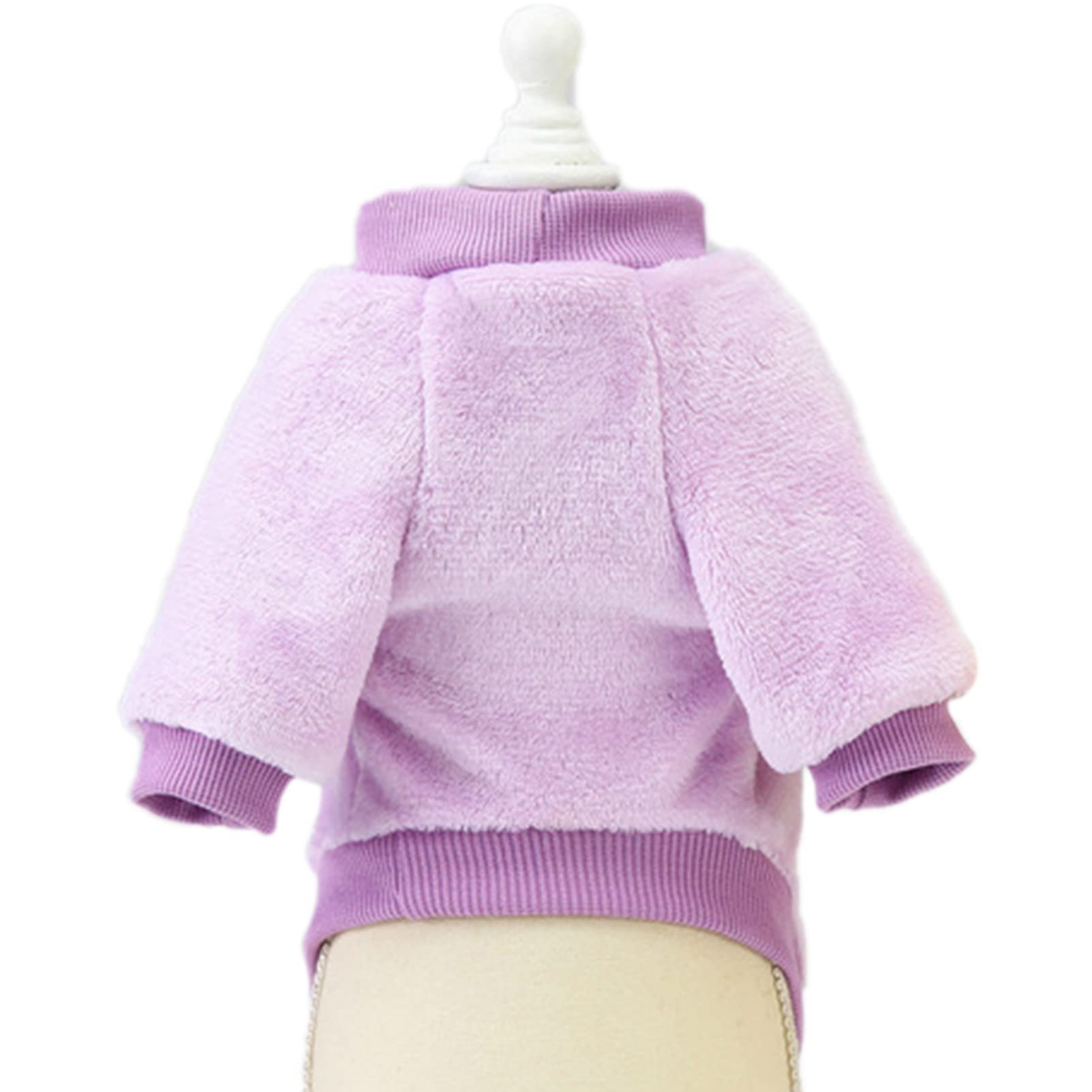 Jecikelon Pet Dog Clothes Dog Sweater Soft Thickening Warm Pup Dogs Shirt Winter Puppy Sweater For Dogs (Z01-Purple, Xx-Small)
