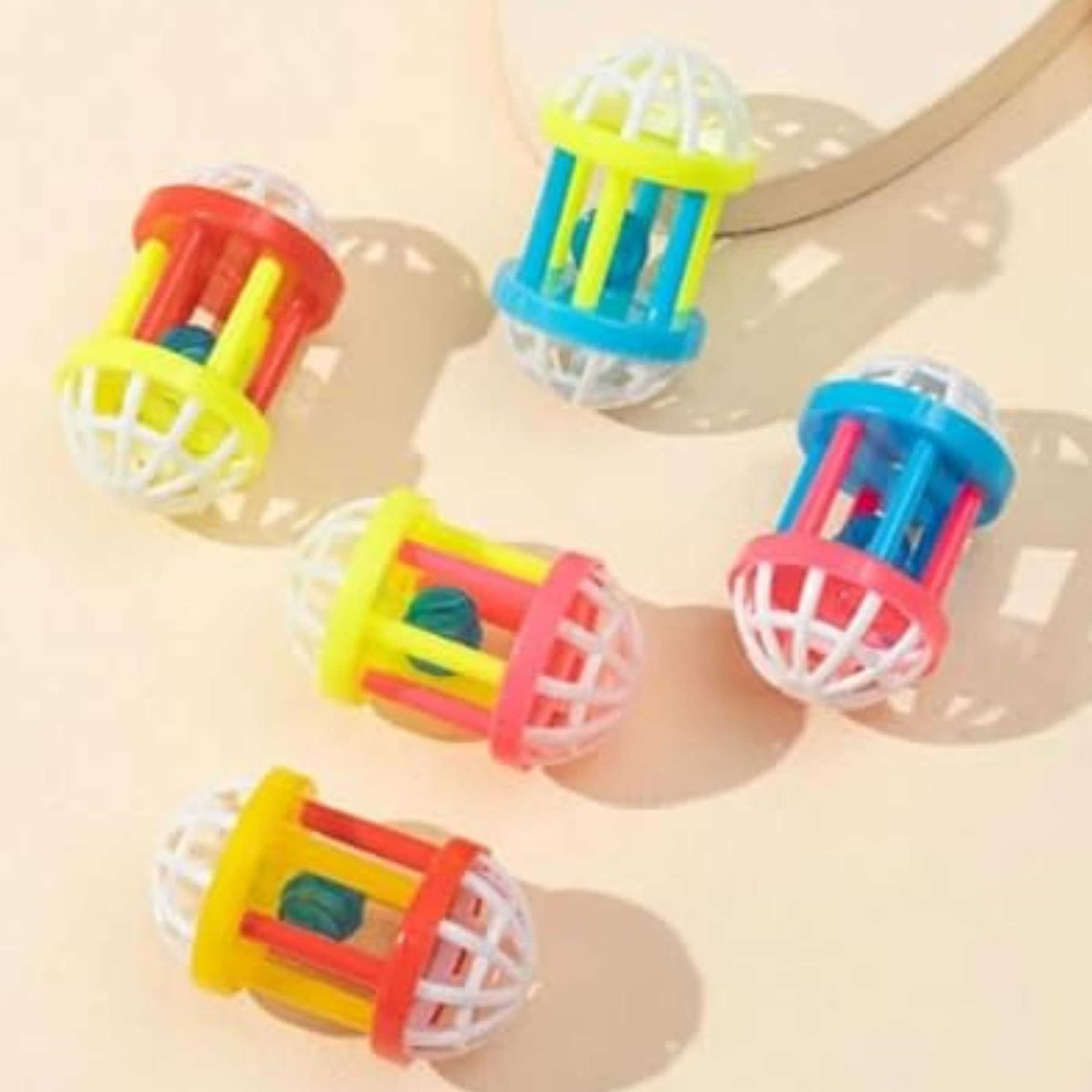 Psk Pet Mart 2 Pcs Cat Toy Bell Hollow Balls Sound Pet Game Kitten Plastic Interactive Rattle