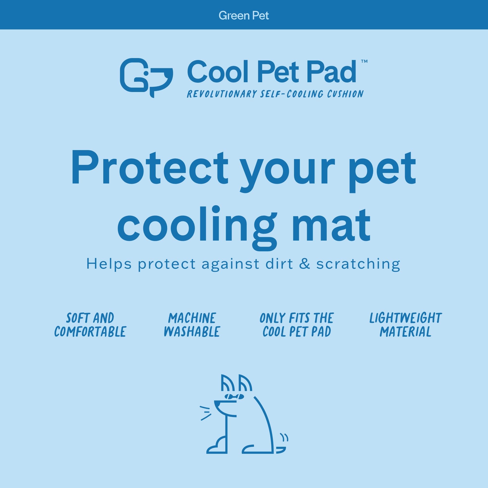The Green Pet Shop Dog Cooling Mat Cover - Medium, Nude/Pink - Protect Your Cool Pet Pad From Dirt & Damage - Machine Washable
