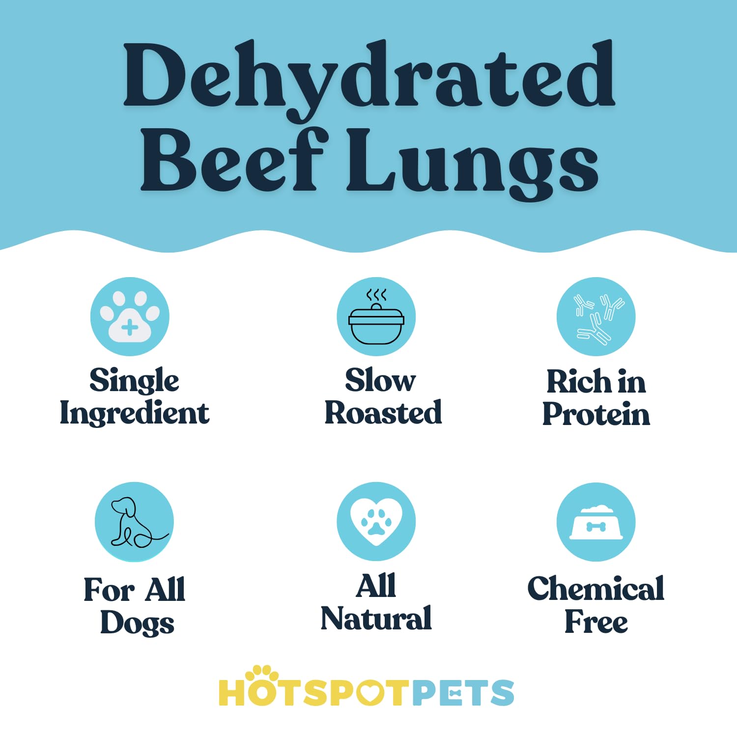 hotspot pets Beef Lung Dog Treats -1 Pound Big Bag - Slow Roasted, All Natural Dehydrated Premium Beef Lung Training Treats for