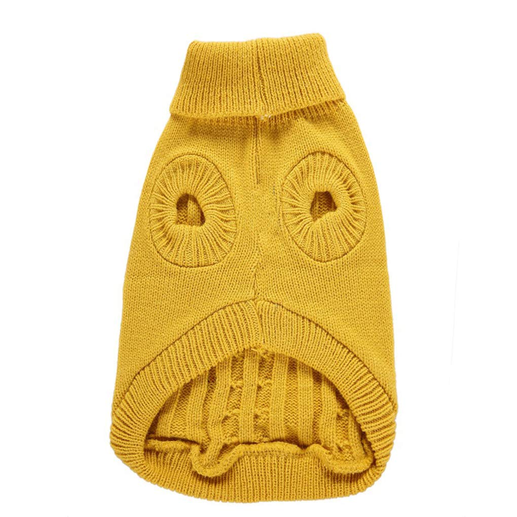 Small Dog Sweater, Warm Pet Sweater, Cute Knitted Classic Dog Sweaters For Small Dogs Girls Boys, Cat Sweater Dog Sweatshirt Clothes Coat Apparel For Small Dog Puppy Kitten Cat (X-Small, Yellow)