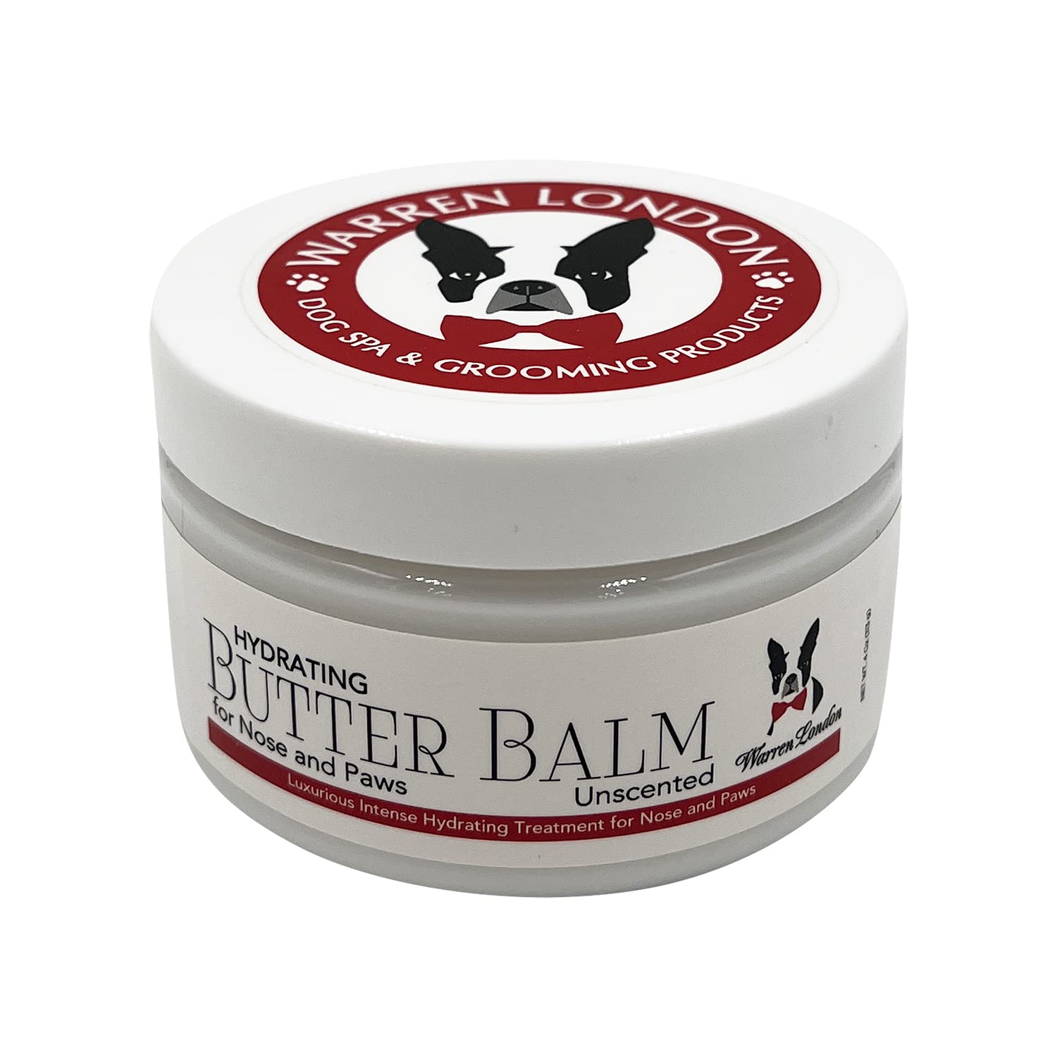 Warren London Hydrating Butter Balm- Dog Balm For Paws And Nose- Made In Usa- Unscented 4Oz