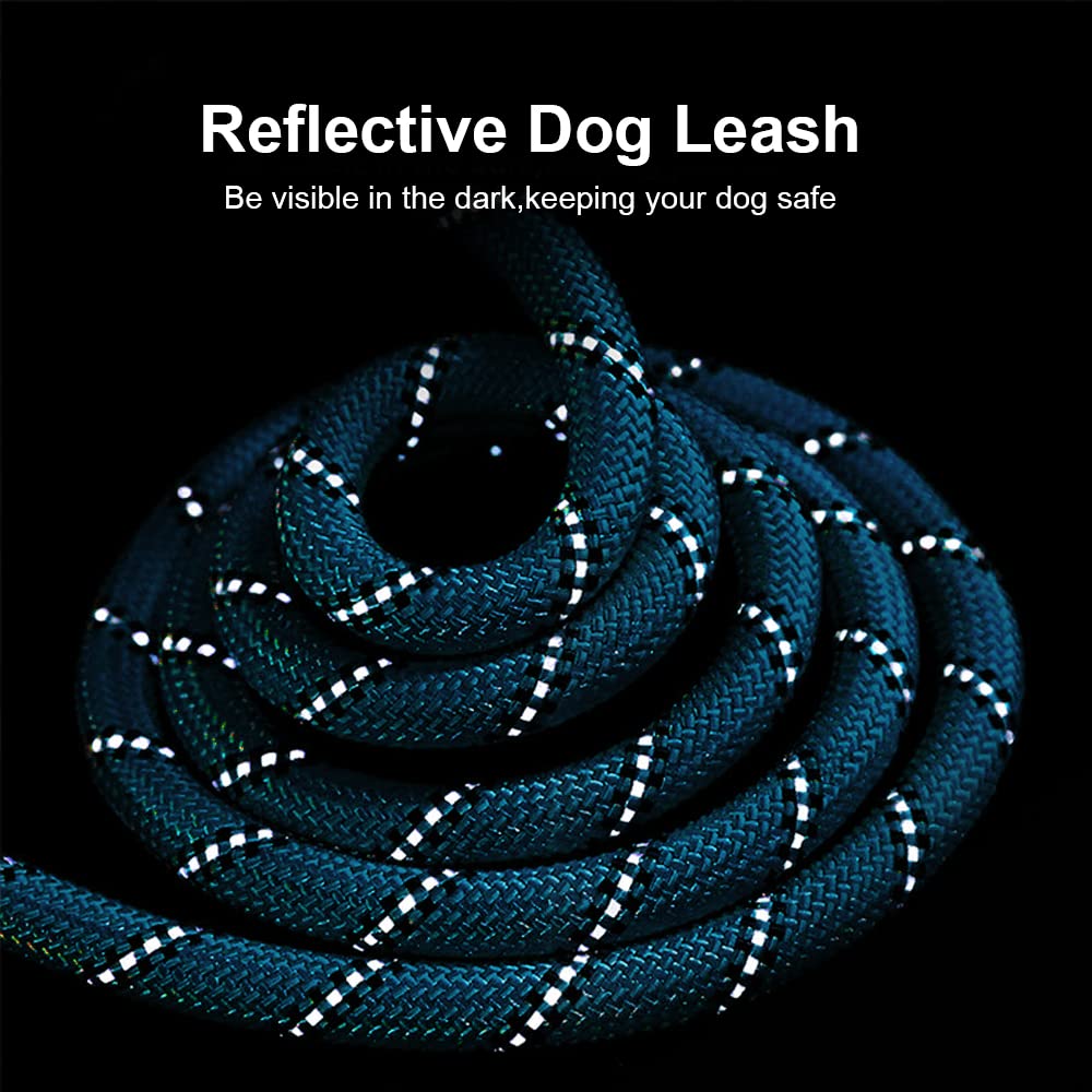 Rttochfy Dog Leash Reflective Rope: 2/4/5/6Ft Heavy Duty Dog Leash For Small Medium Large Dogs Nylon Puppy Leash With Soft Padded Handle For Outside Walking Running