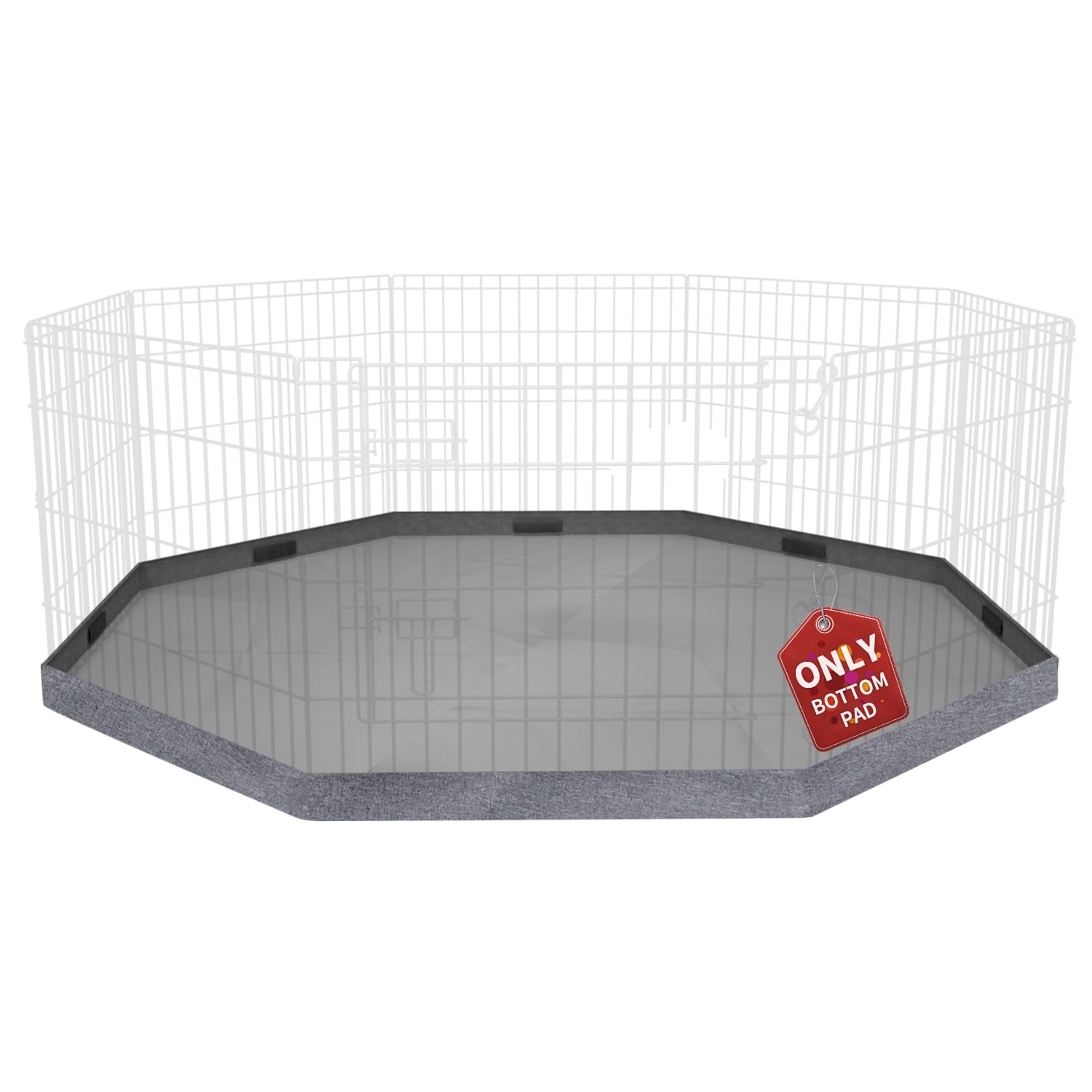 Petime Bottom Cover Mat For Dog Playpen Pen Waterproof Pad Floor Protector For Indoor Outdoor Use Fits All 24'' Wide 8 Panels Pe