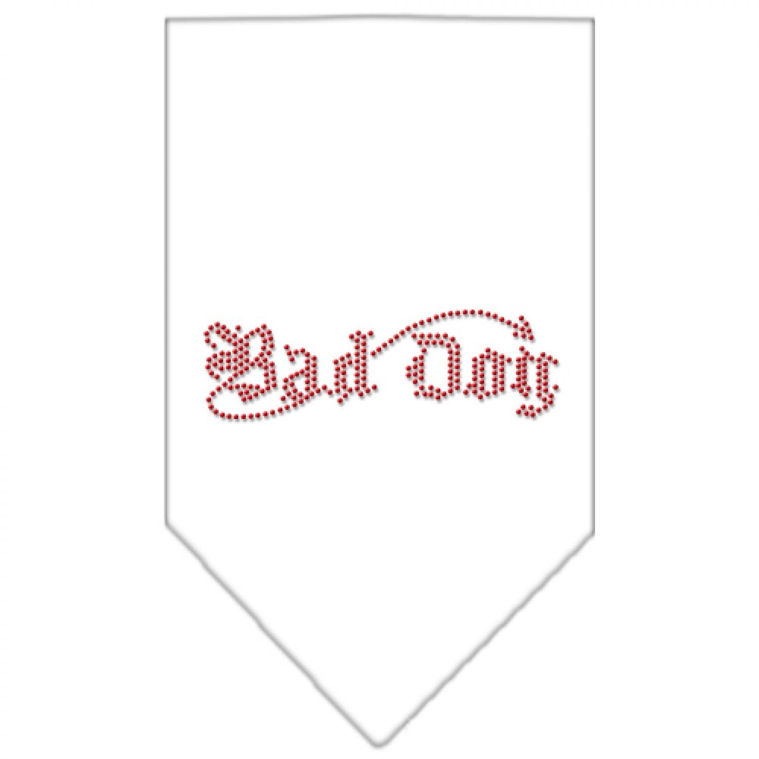 Mirage Pet Products Bad Dog Rhinestone Bandana, Large, White