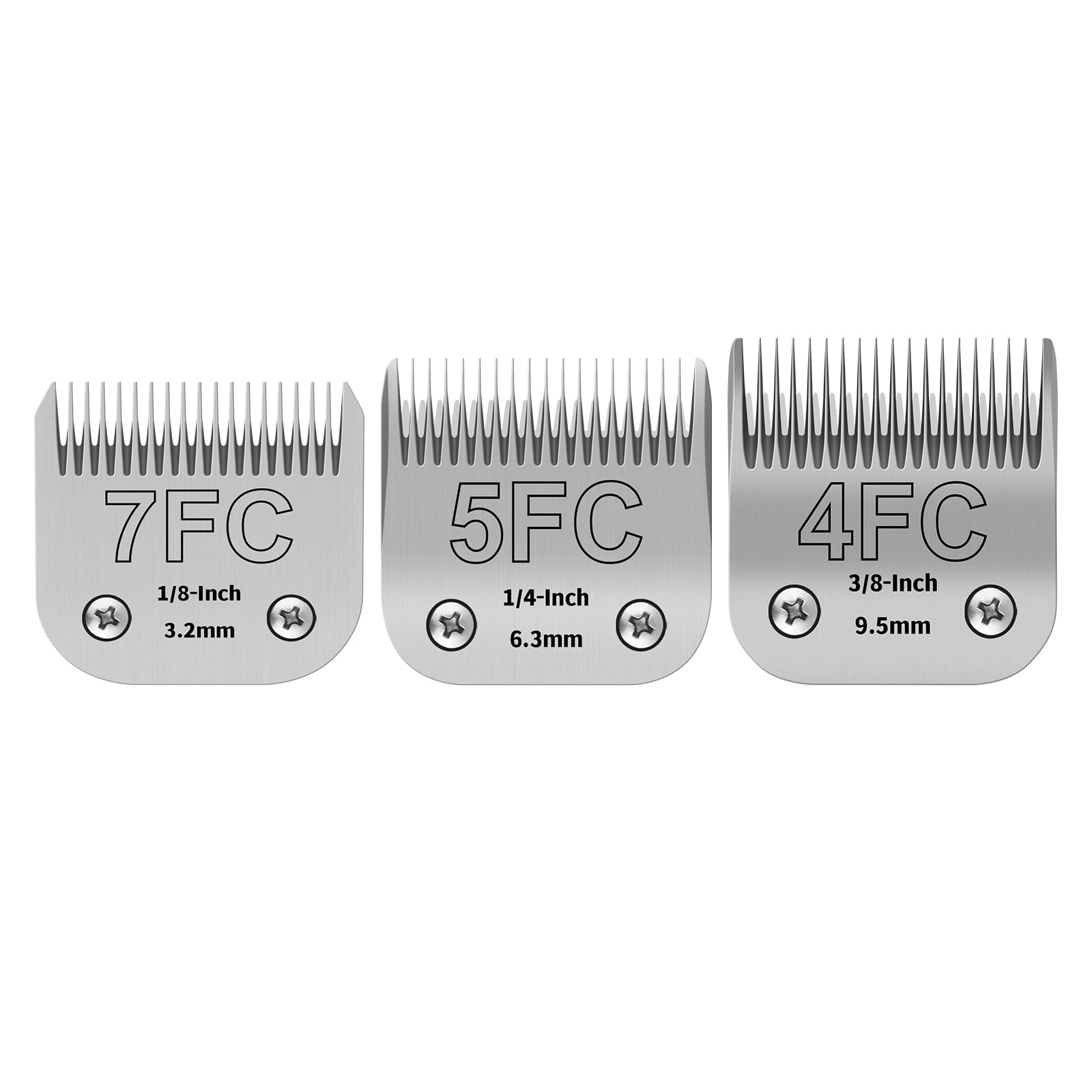 YAZIYIR Pet Dog Grooming Detachable Ceramic Blades Kit,Compatible with Andis,Oster A5,Wahl KM10 Clippers,Cut Length 1/8''(3.2mm)