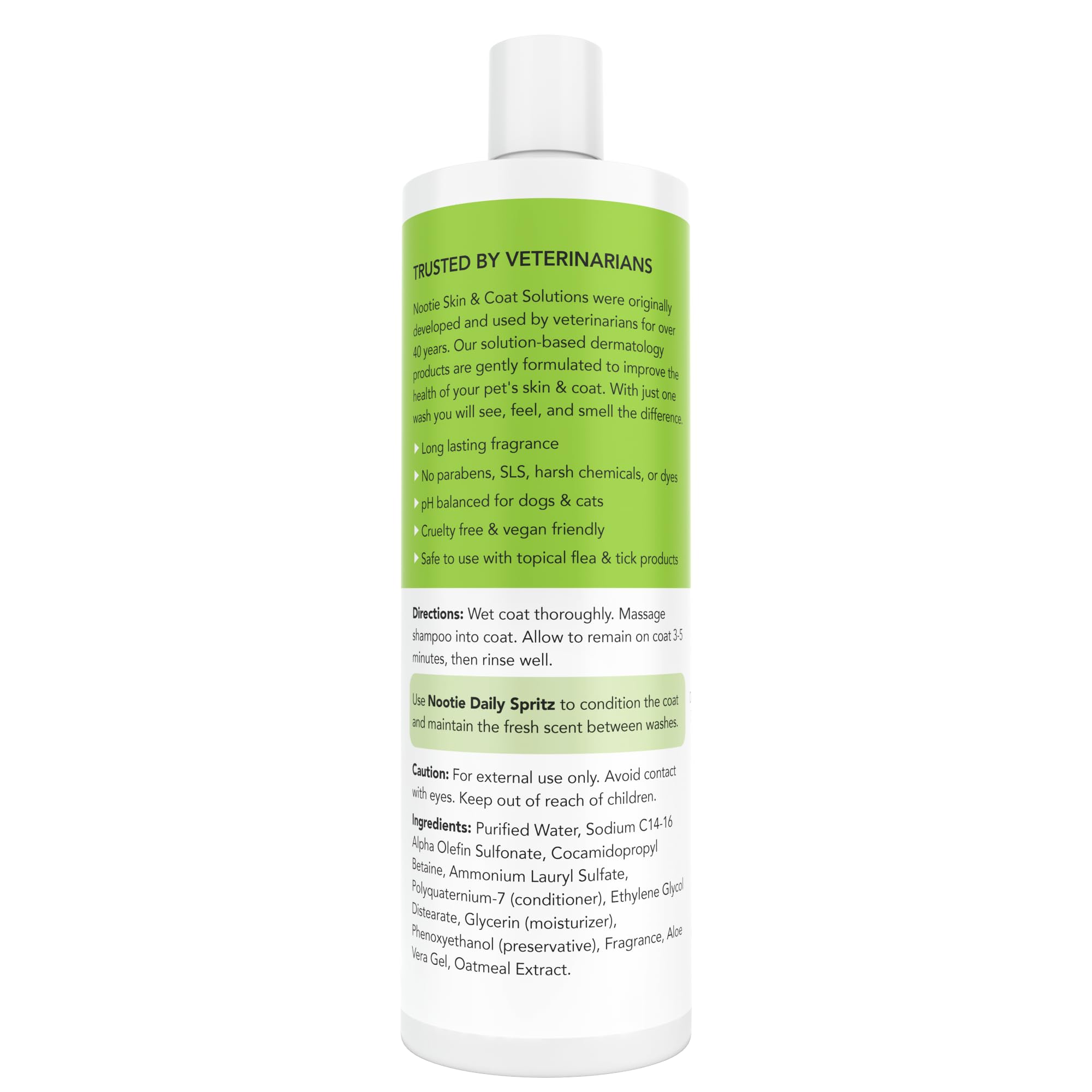 Nootie Oatmeal Pet Shampoo for Sensitive Skin - 16 oz - Cucumber Melon - Gentle & Natural Ingredients for Cleansing and Conditioning