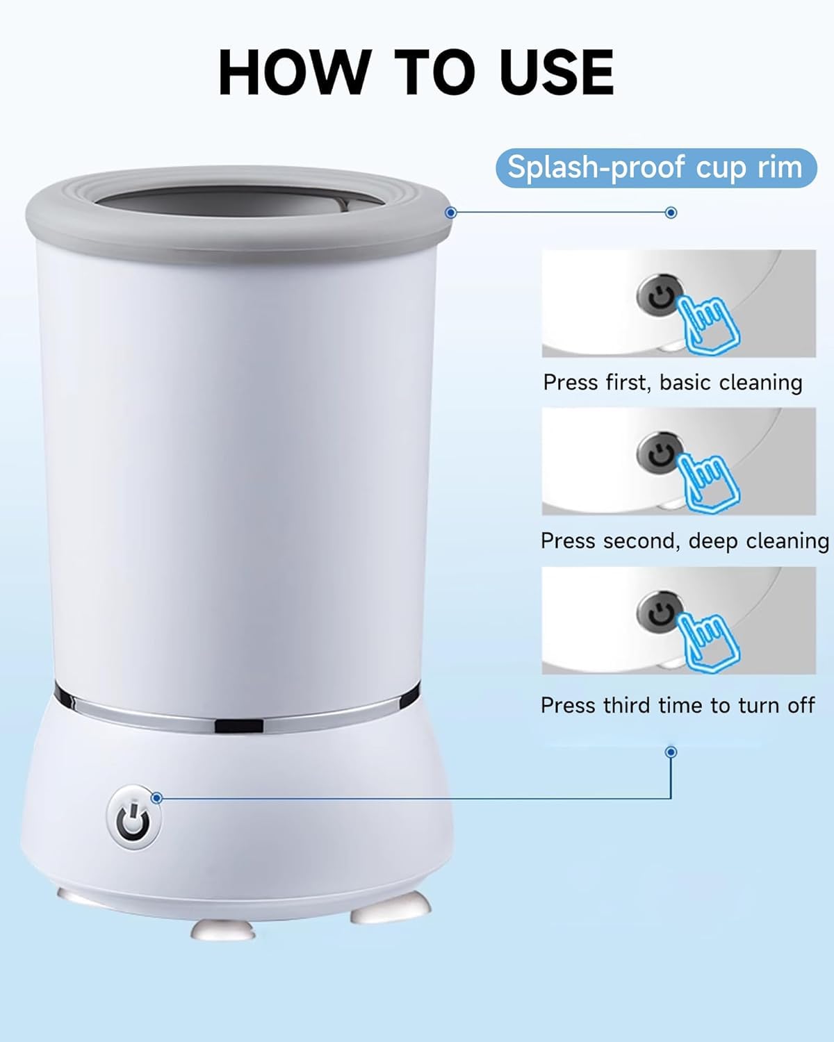 Kueiox Automatic Dog Paw Cleaner For Dogs,Electric Dog Foot Paw Washer Cup And Massager,2 Speeds For Thorough Cleaning And Usb R