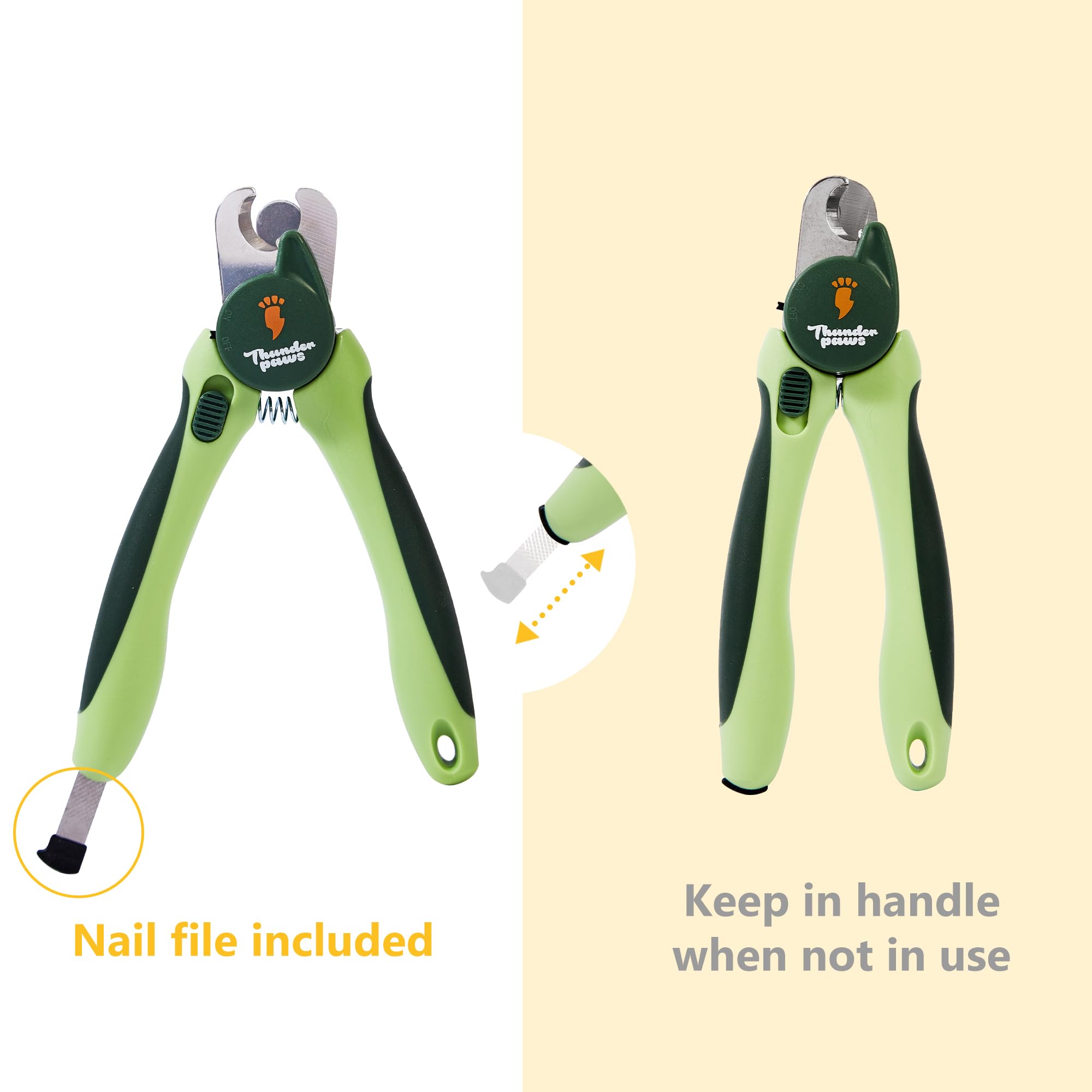 Thunderpaws Professional-Grade Nail Clippers for Dogs Nail Trimmer with Safety Guard and Nail File - Nail Clippers for Large Dog