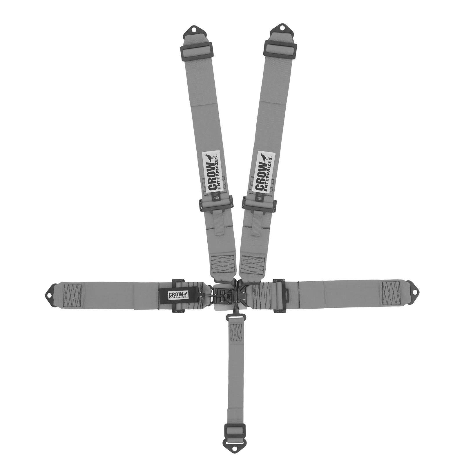 Crow Enterprizes Harness, 5 Point, Latch And Link, Sfi 16.1, 50 In Length, Pull Down Adjust, Bolt-In/Wrap Around, Individual Har