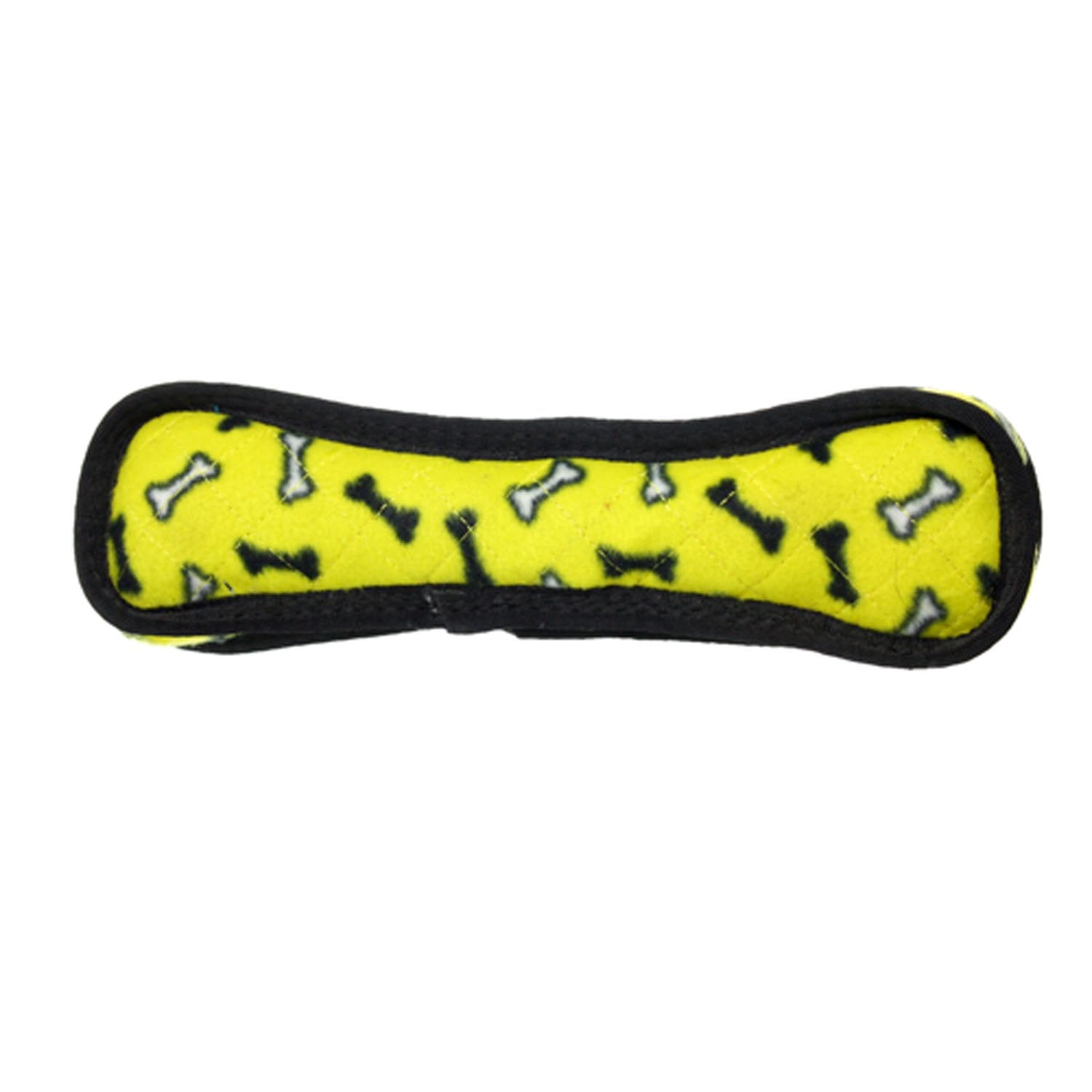 Tuffy - World'S Tuffest Soft Dog Toy - Ultimate Bone-Squeakers - Multiple Layers. Made Durable, Strong & Tough. Interactive Play (Tug, Toss & Fetch). Machine Washable & Floats (Regular, Yellow Bone)