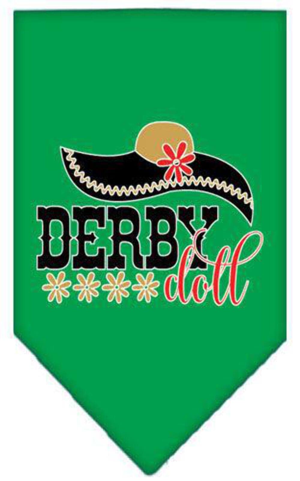 Mirage Pet Product Derby Doll Screen Print Bandana Black Large