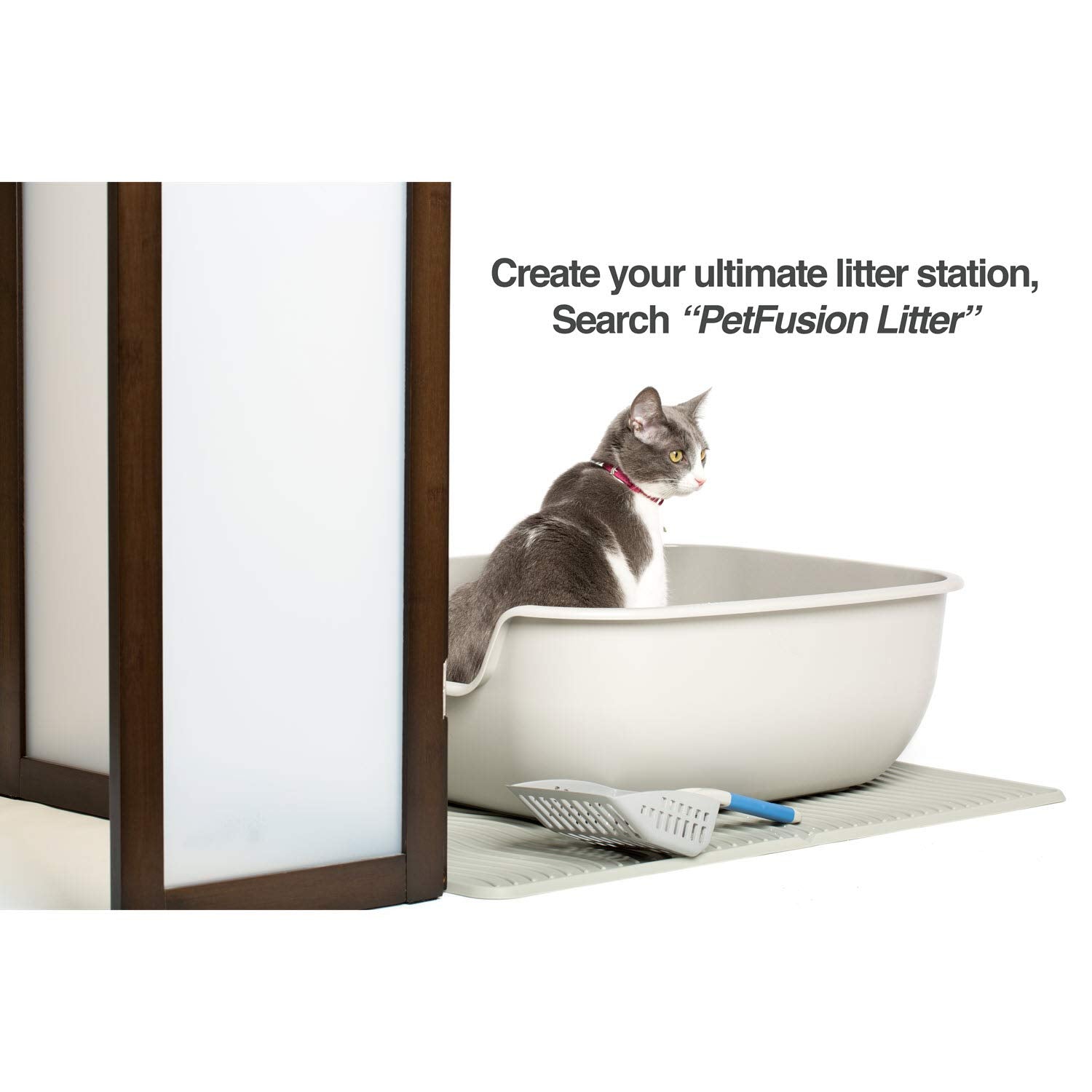 PetFusion BetterBox Non-Stick Large Litter Box, Pet Safe Coating for Easier Cleaning, Open Top Promotes Healthy Usage, Made of S