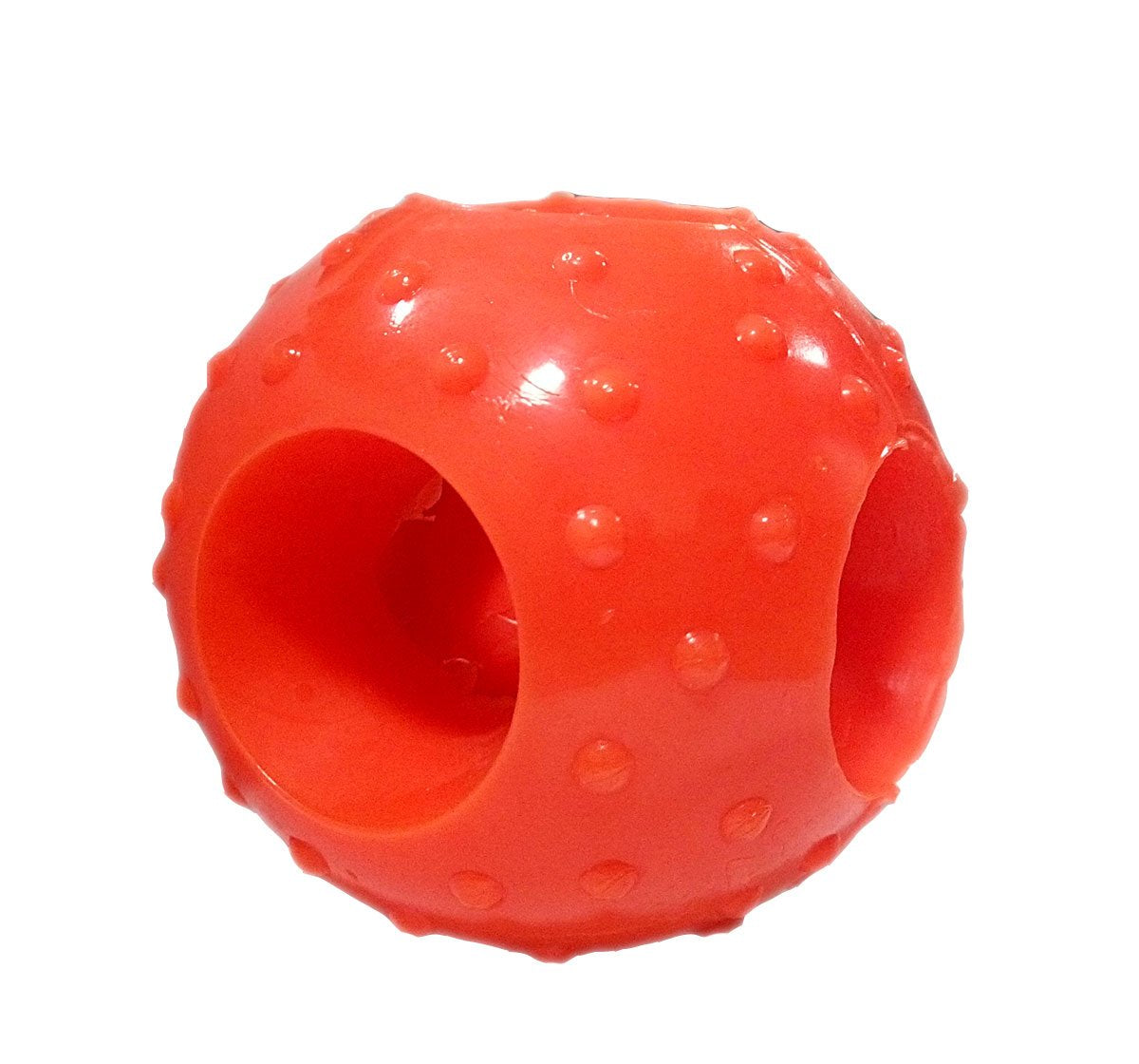 Petwag Dog Ball Toy With Hole, Rubber Chew Dog Toy, Small, Color May Vary