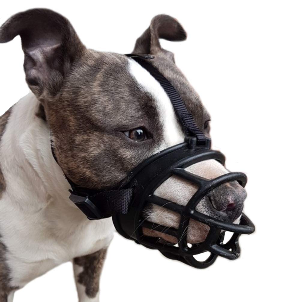 Dog Muzzle, Soft Basket Muzzle for Medium Large Dogs, Best to Prevent Biting, Chewing and Barking