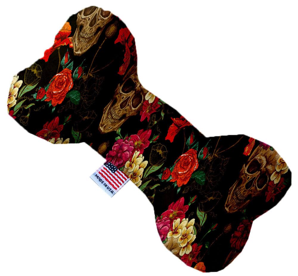 Pet and Dog Plush Heart or Bone Toy, "Skulls Group" (Available in different sizes, and 12 different pattern options!) Tropical Skulls 8" Plush Bone
