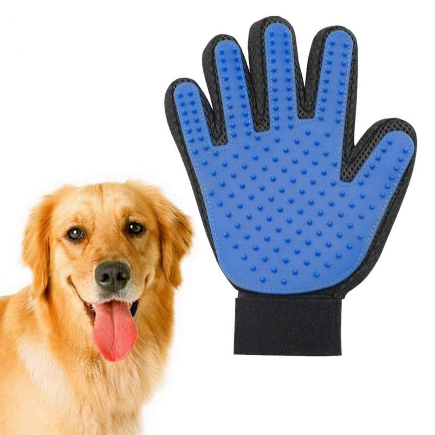 Mijilix True Touch For Animal Massage Cleaning Shedding Bath Glove And Removal Dog And Cat Grooming Hair Brush Comb (Multicolor,