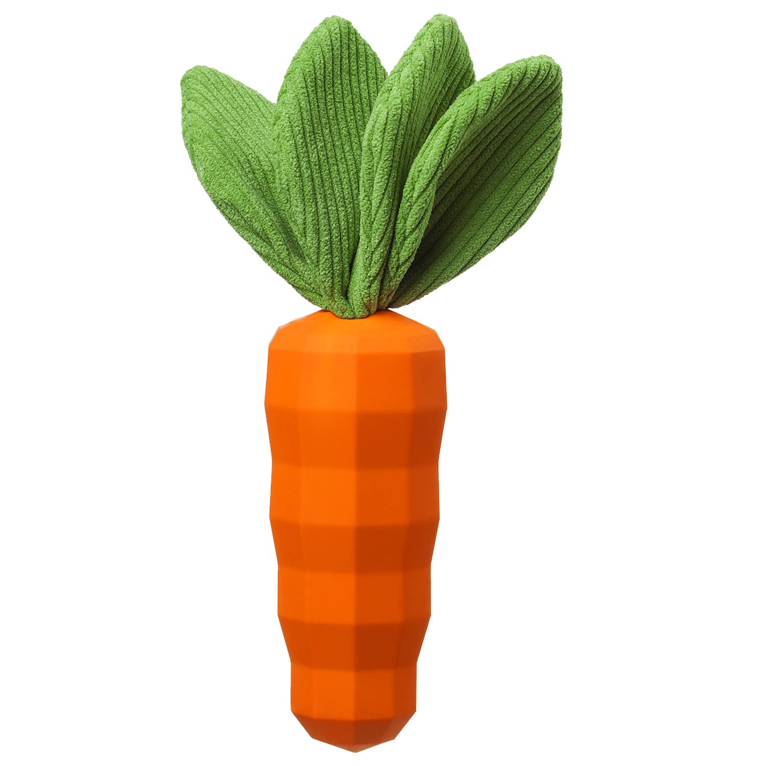 Dog Squeaky Chew Toys for Aggressive Chewers, Rubber Carrot Dog Toys for Training and Cleaning, Durable Interactive Tough Dog To