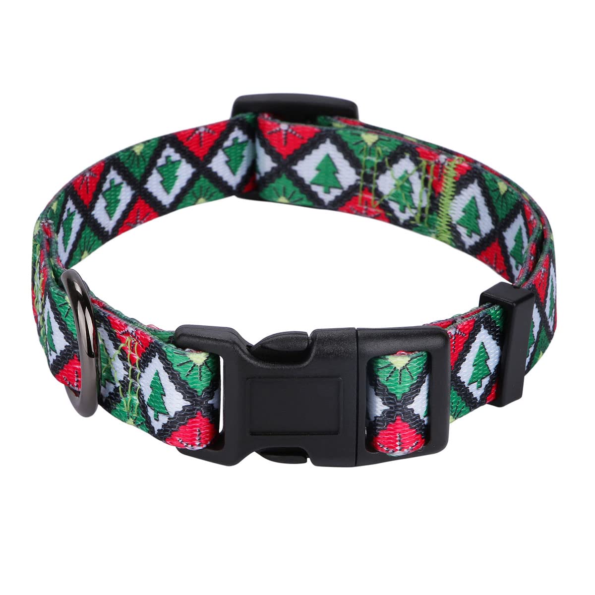 Rhea Rose Christmas Dog Collars Green Christmas Tree Pattern Holiday Festival Green Tree S