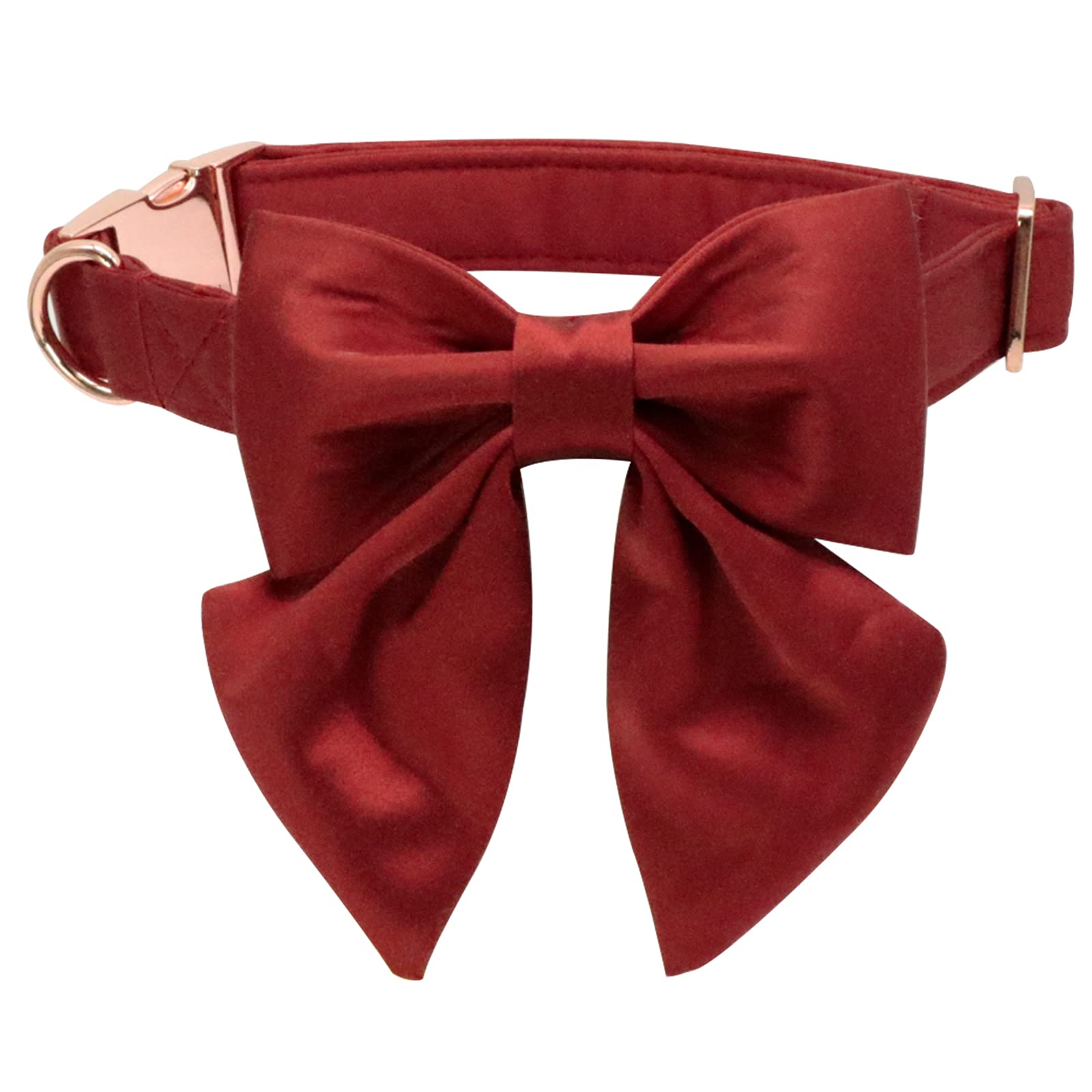 Lionet Paws Bowtie Dog Collar - Comfortable Silk Dog Collar With Detachable Bow Tie For Small Dogs, Neck 10-16 Inches