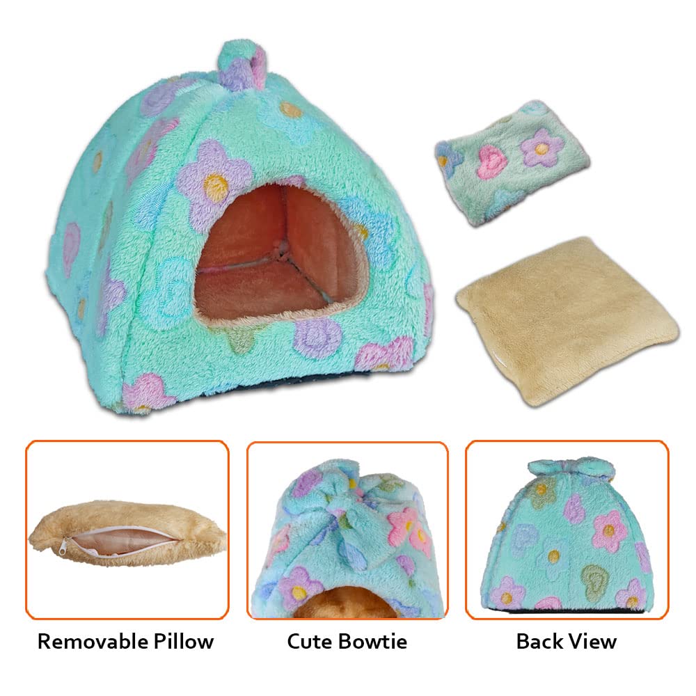 GINIDEAR Guinea Pig Bed, Guinea Pig Hideout House Accessories Warm Bed for Small Animals Hamsters Chinchillas Dwarf Bunnies Hedg