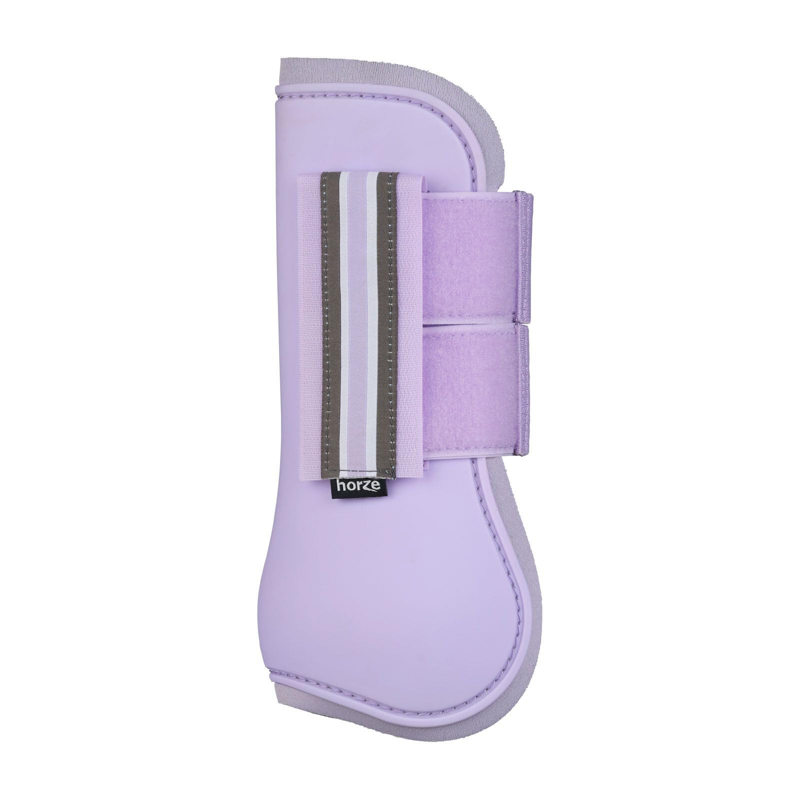 Horze Adepto Open Front Tendon Boots | Durable Shell With Neoprene Lining - Languid Lavender Purple - Pony