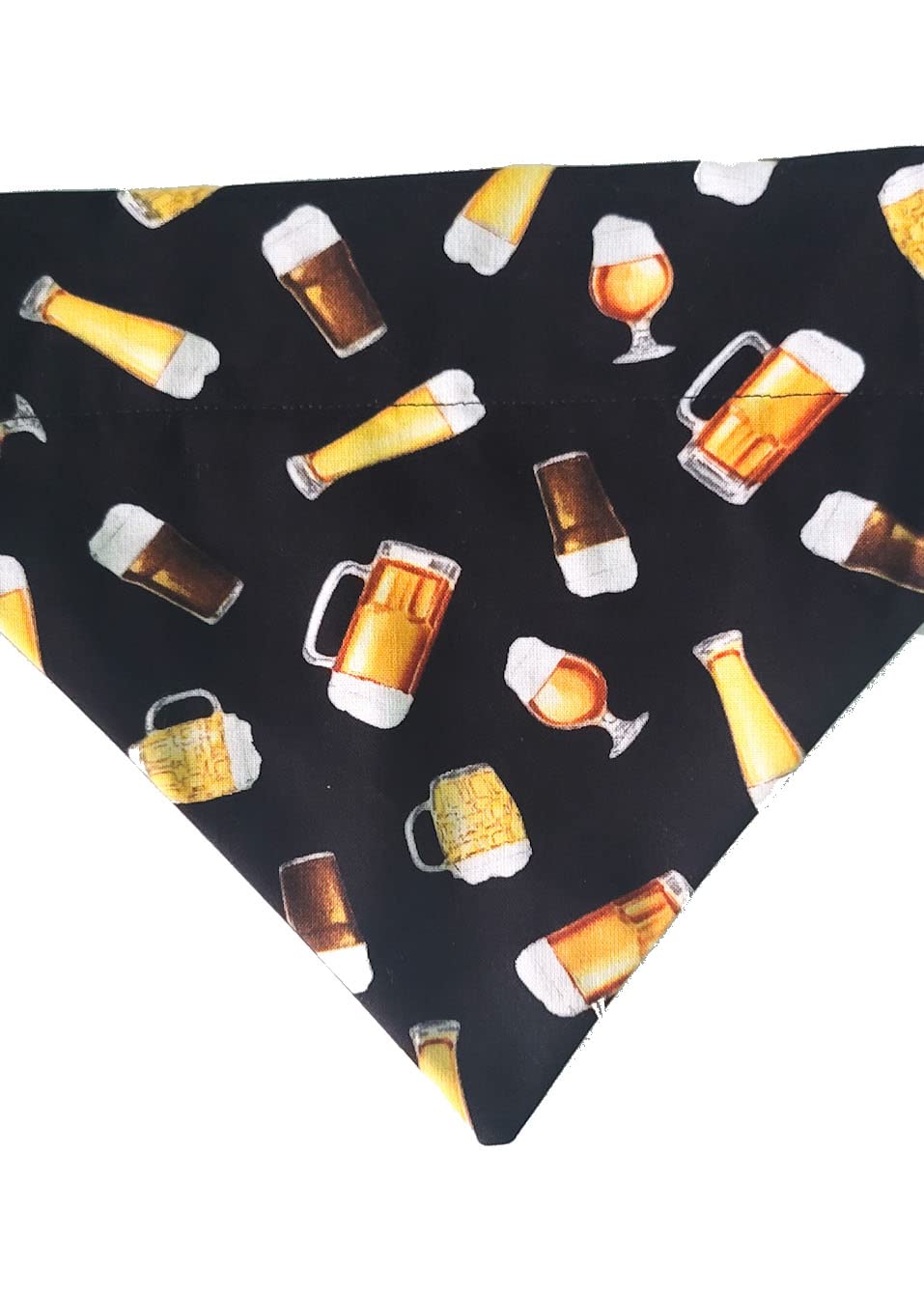 Beer Over The Collar Dog Bandana That Slips Onto Their Existing Collar Size (Medium)