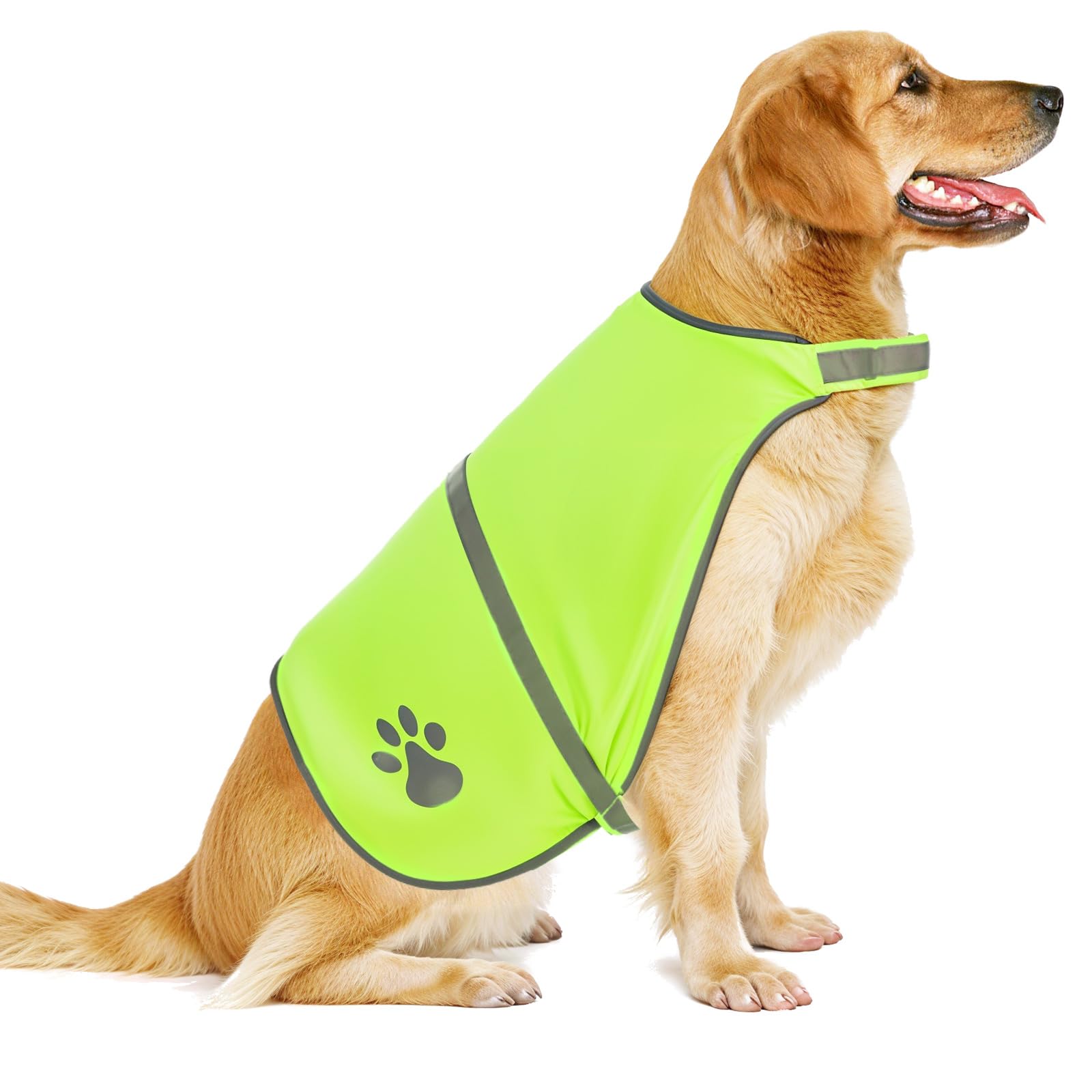 Dog Reflective Vest Fluorescent High Visibility Dog Jacket Adjustable Dog Safety Service Vest Dog Vest Apparel For Outdoor Activ