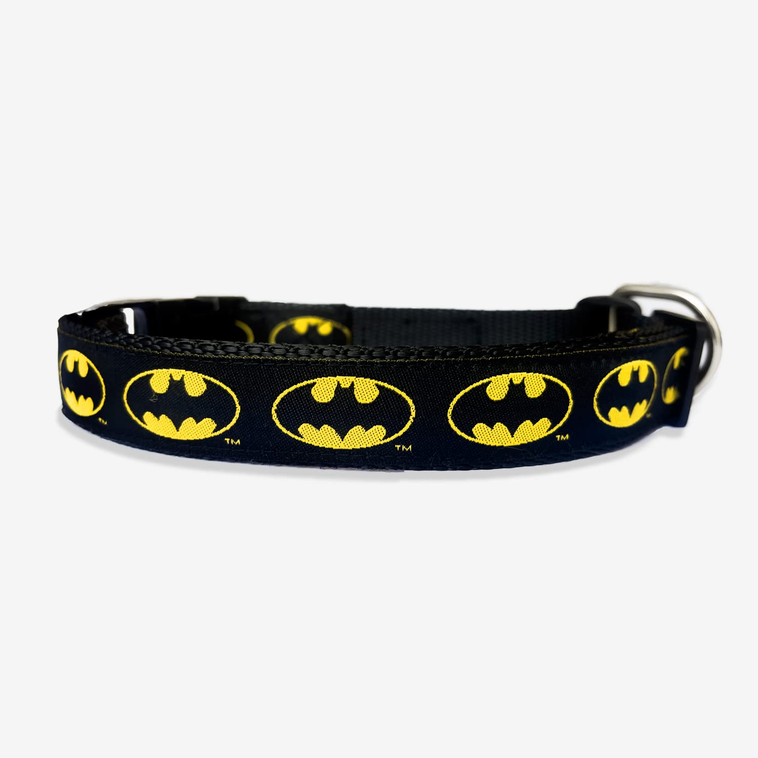 That Dog In Tuxedo Batman  Dog Collar  Adjustable And Strong (Black) (Size M/L)