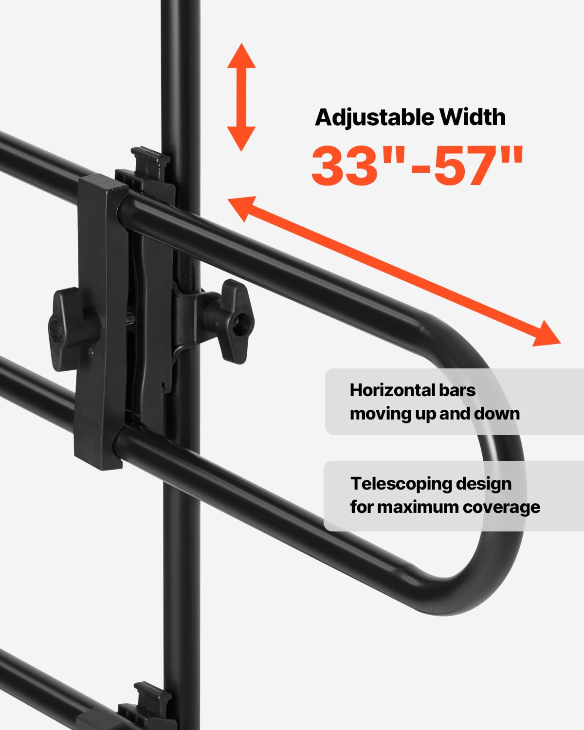 VEVOR Dog Car Barrier, Adjustable Universal-Fit Vehicle Pet Barrier for Cars, Trucks and SUVs, Easy to Install Dog Car Gate - St