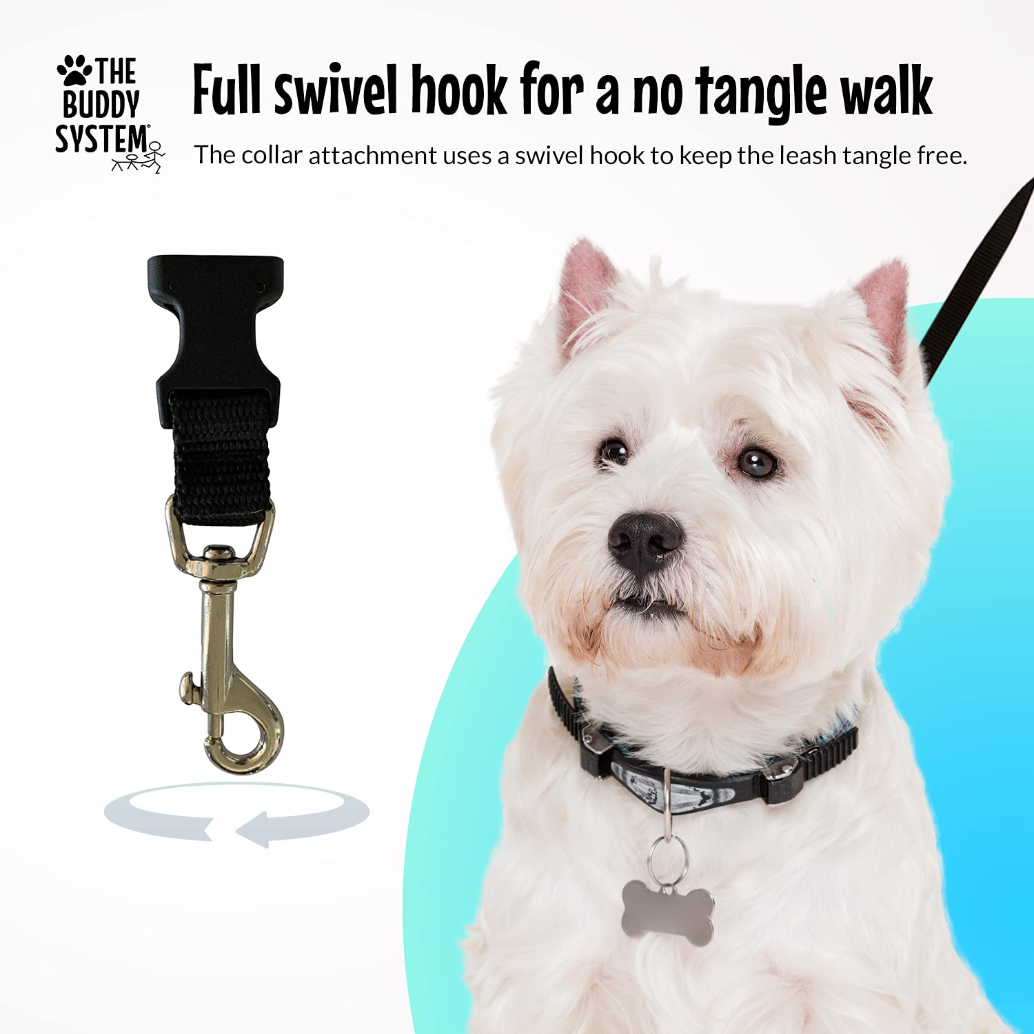 The Buddy System Accessories For Our Dog Leashes Made In Usa (Extra Buddy, Small Dog Black)