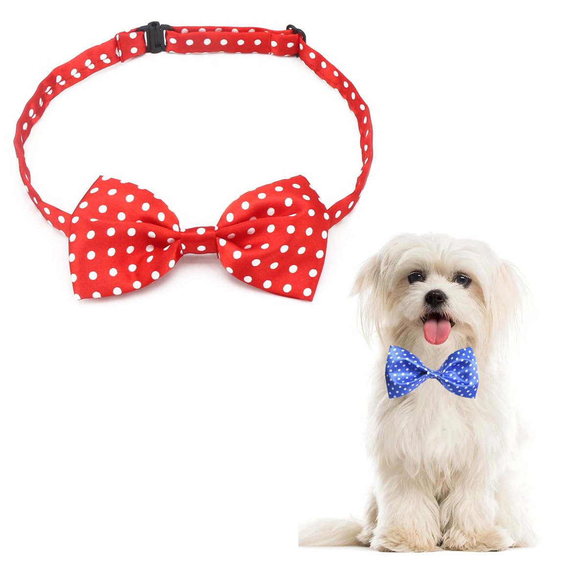 Sage Square Dog Collar, Adjustable Dog Collar With Bowtie, Printed Bow Tie, Pet Collar For Dog Soft Bowtie Dog Collars For Small