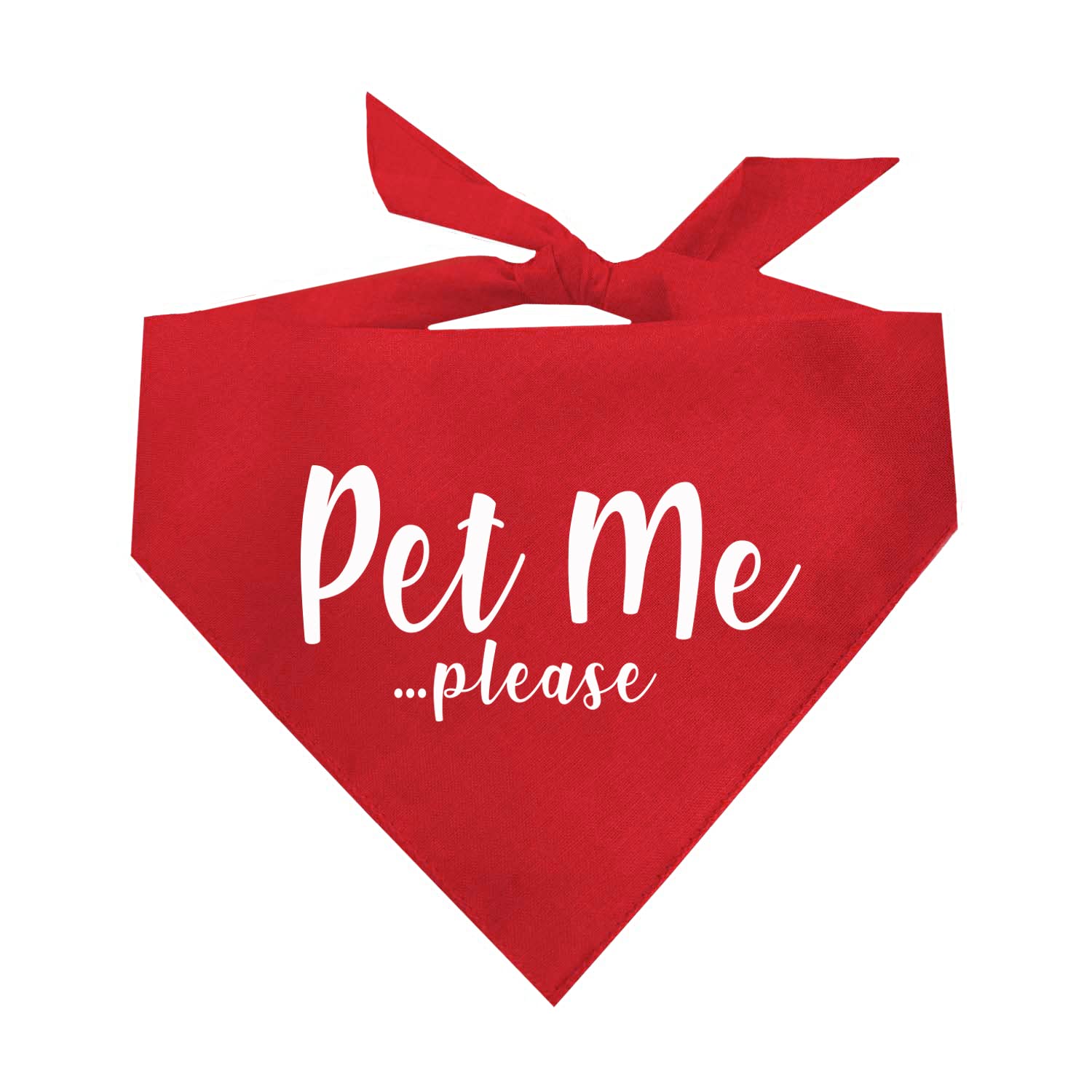 Pet Me Please Dog Bandana (Assorted Colors) (Red, X-Small)
