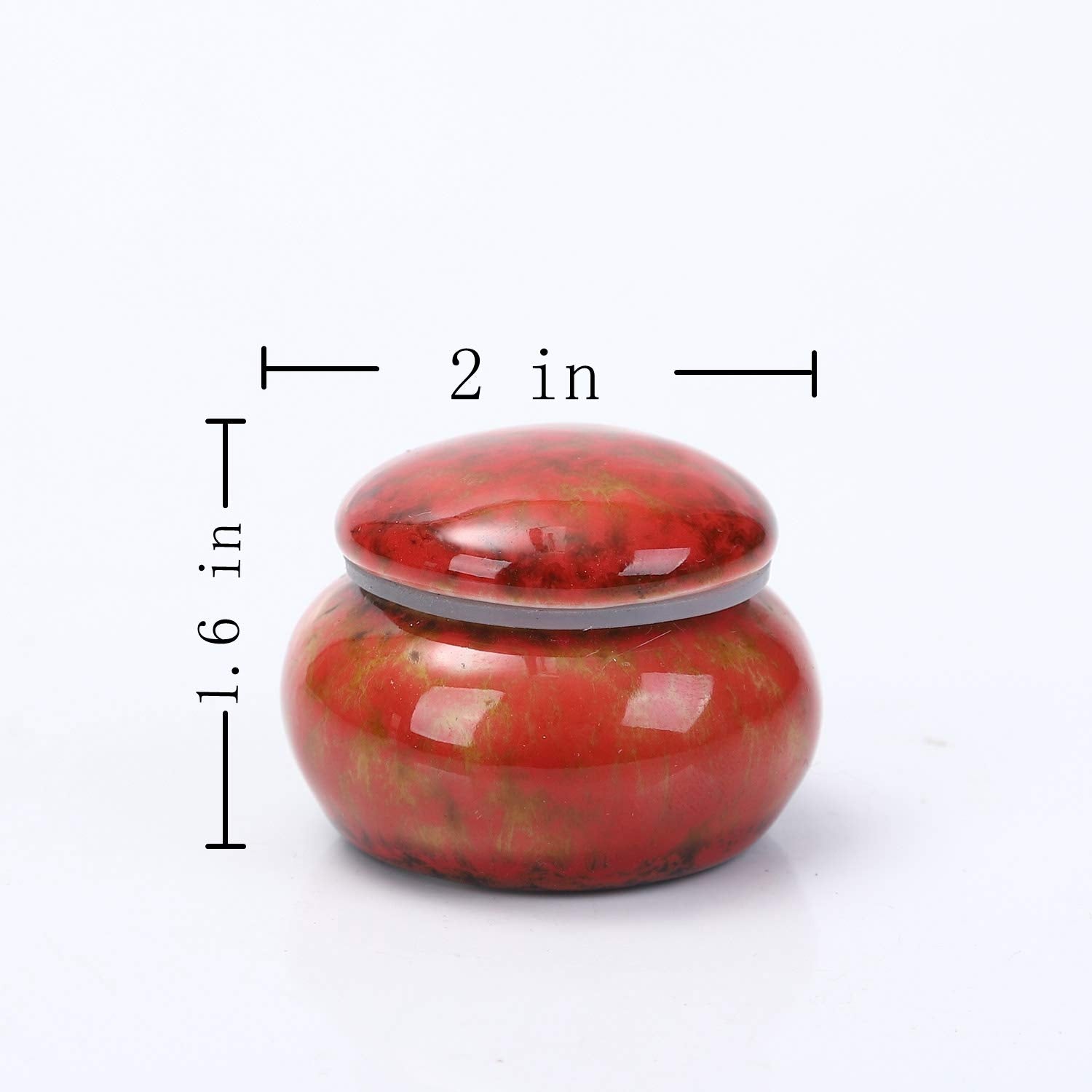 Small Urn for Human Ashes - 1.6'' Handicrafted Urn - Beautiful Tiny Keepsake Urns - Mini Urn Made of Ceramic - Hold 1.2 Cubic In