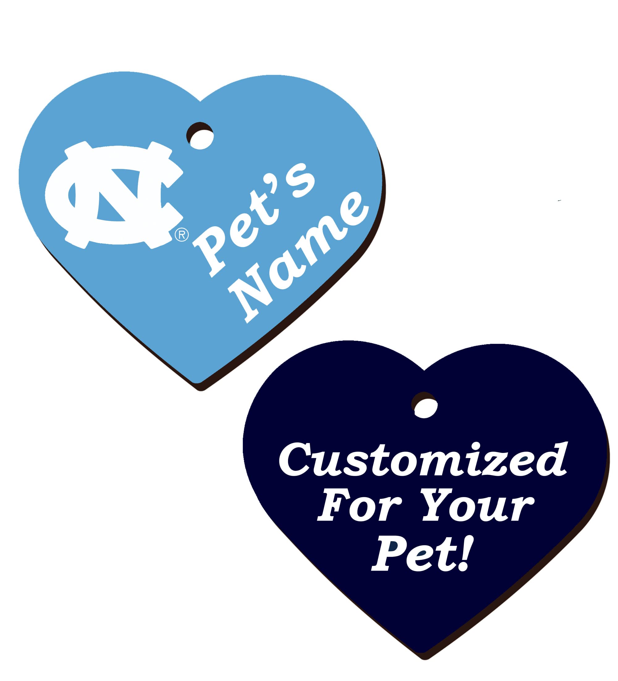 Ncaa Officially Licensed 2-Sided Pet Id Tag For Dogs & Cats Personalized For Your Pet (Unc)