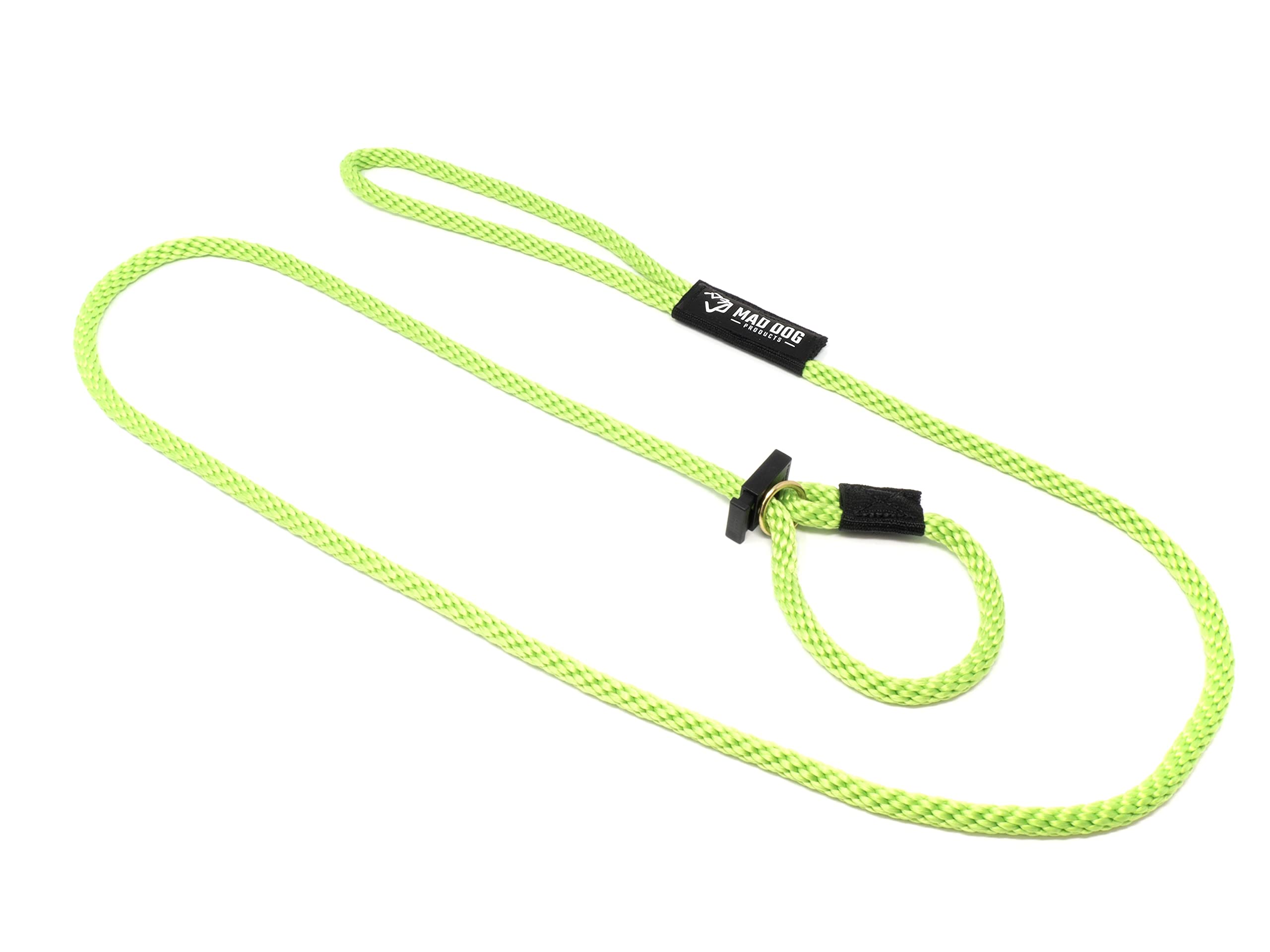 Mad Dog Products English Slip Dog Lead | 1/2 Inch X 6 Feet | Lime
