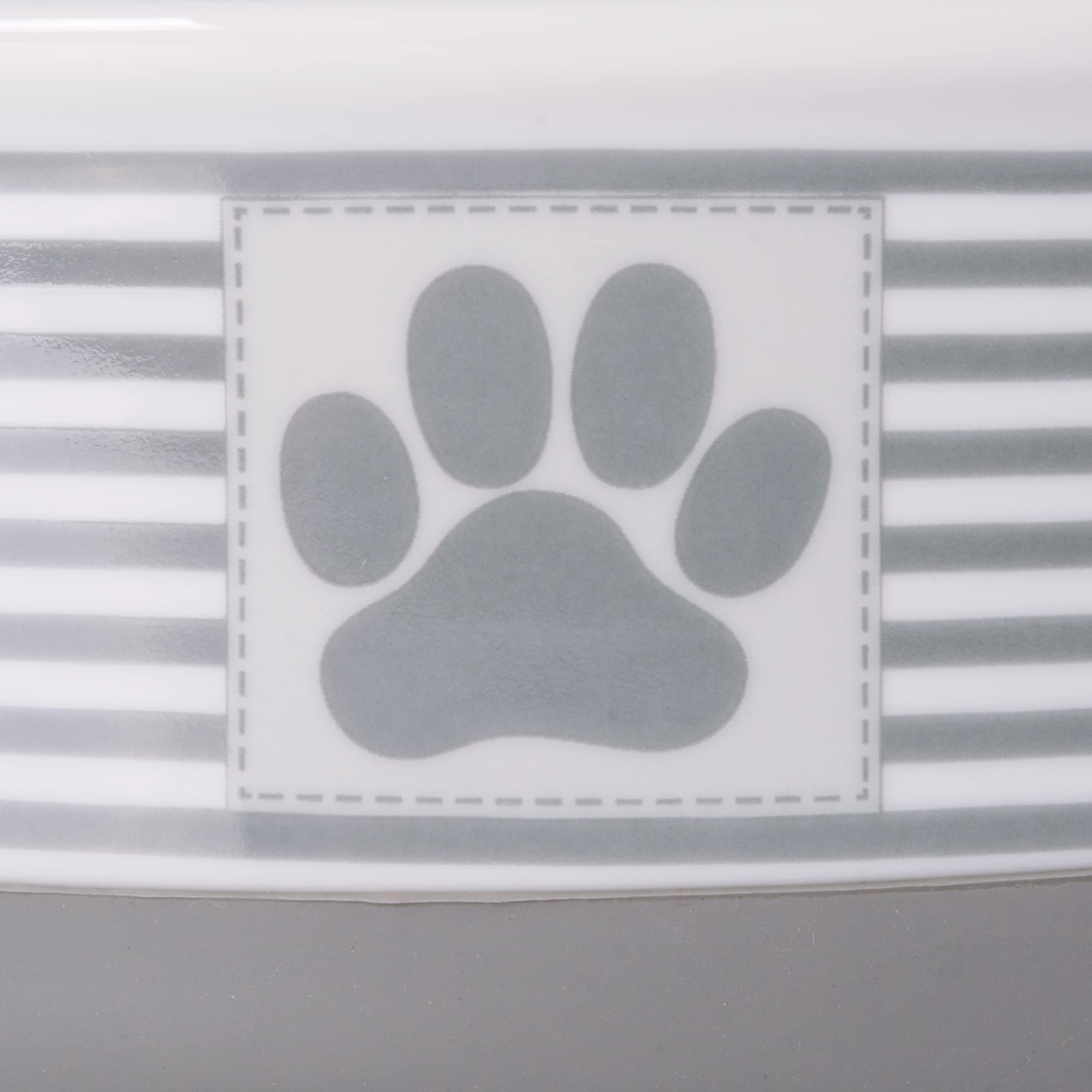 Bone Dry Paw & Patch Ceramic Pet Collection, Small Set, 4.25x2, Gray, 2 Piece