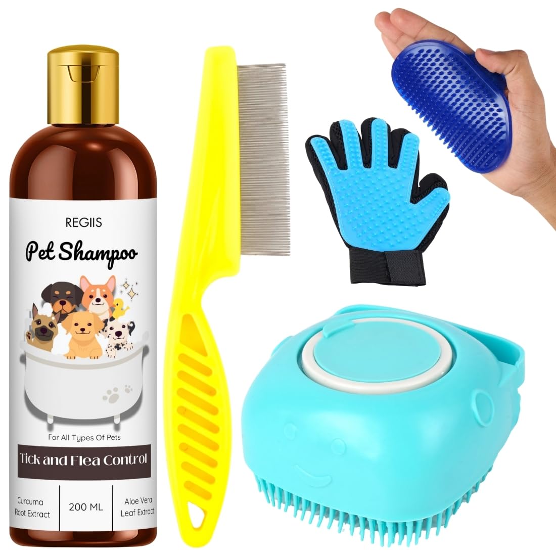 Professional Dog Grooming Brush, Pet Hair Removal Tool For Dogs, Deshedding Comb(Pack Of 5)