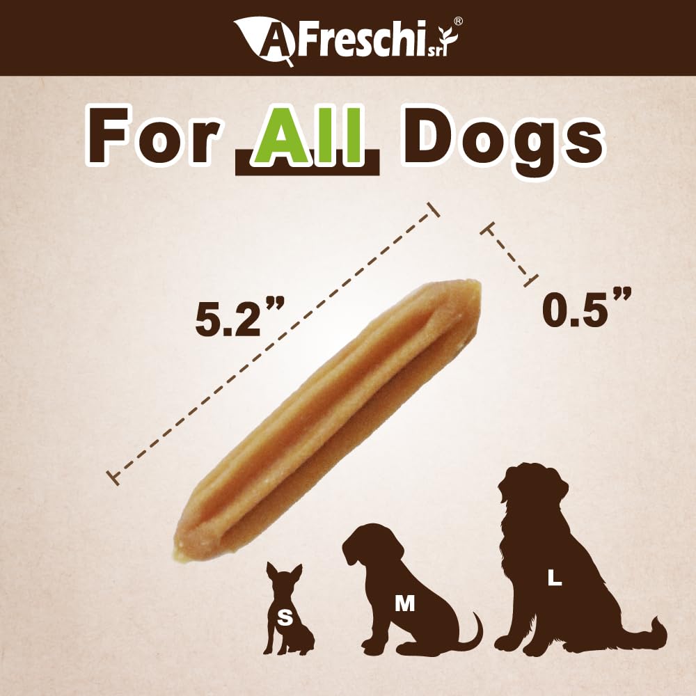 A Freschi srl Natural Turkey Treats - Hypoallergenic, Low-Fat Puppy Snack, 6 oz Mini Bars